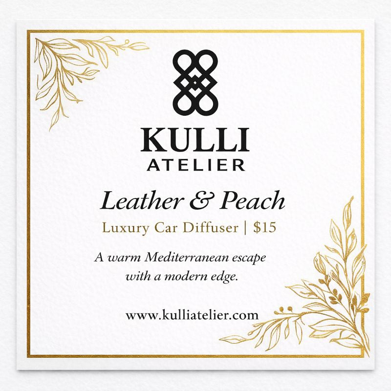 Leather & Peach Luxury Handmade Car Diffuser $15