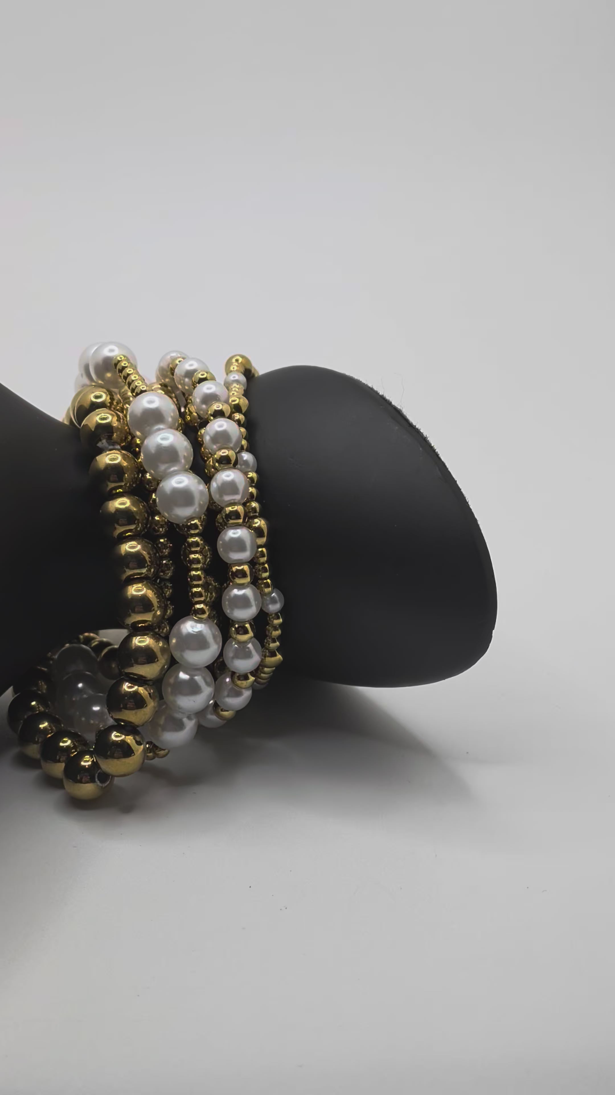 18K Gold-Plated Stainless Steel Stretch Beads