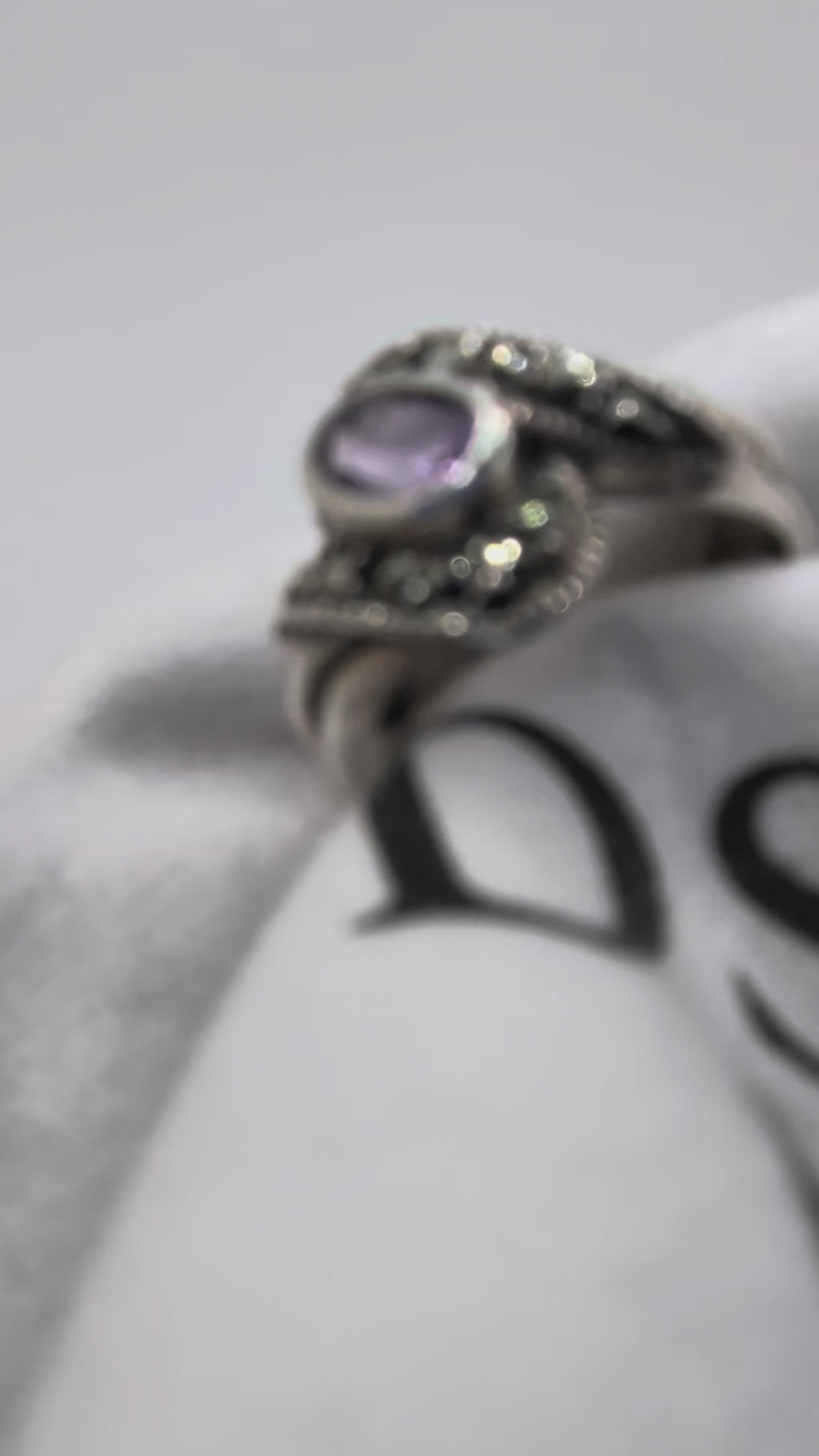 Vintage Sterling Silver Marcasite & Amethyst Ring $245 Her Jeweler