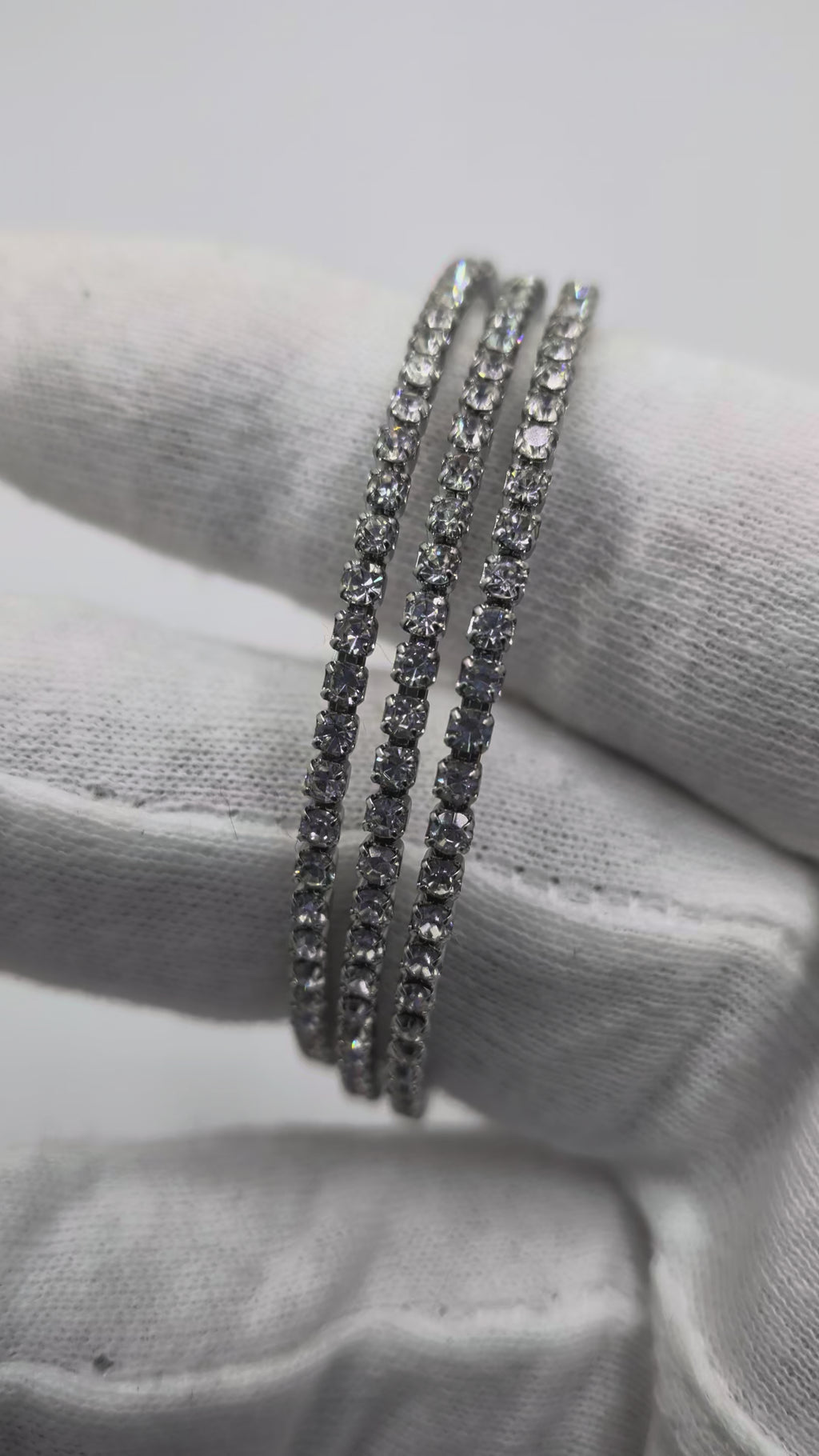 Stainless Steel Tennis Cuff Bracelet