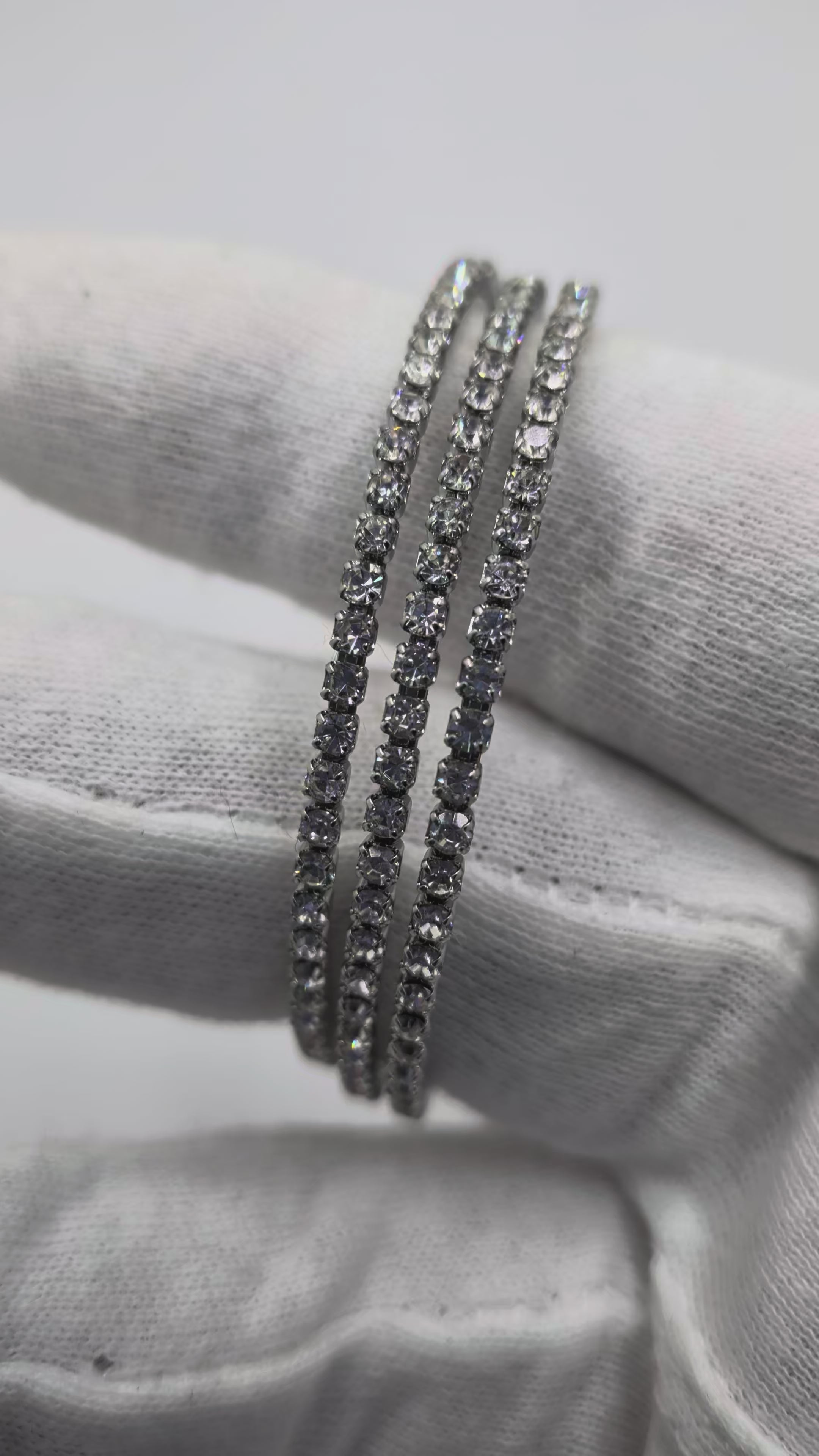 Stainless Steel Tennis Cuff Bracelet