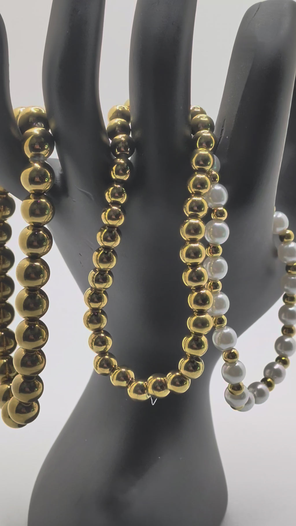 18K Gold-Plated Stainless Steel Stretch Beads