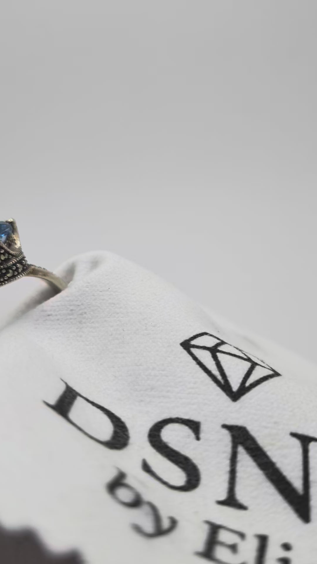 Blue Topaz & Marcasite Sterling Silver Ring Price: $325 Her Jeweler