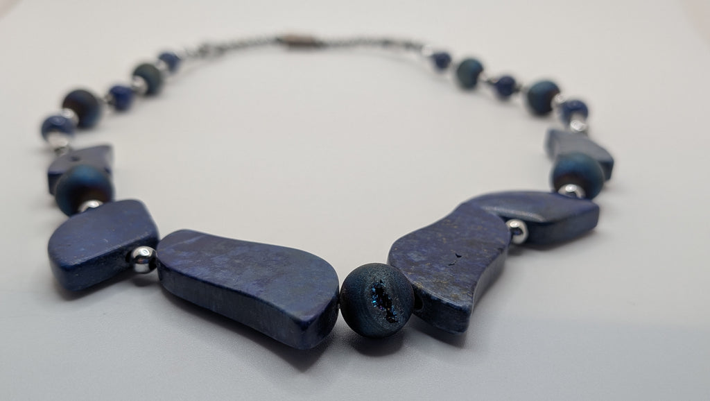 WuSah Lapis Lazuli Flame Necklace