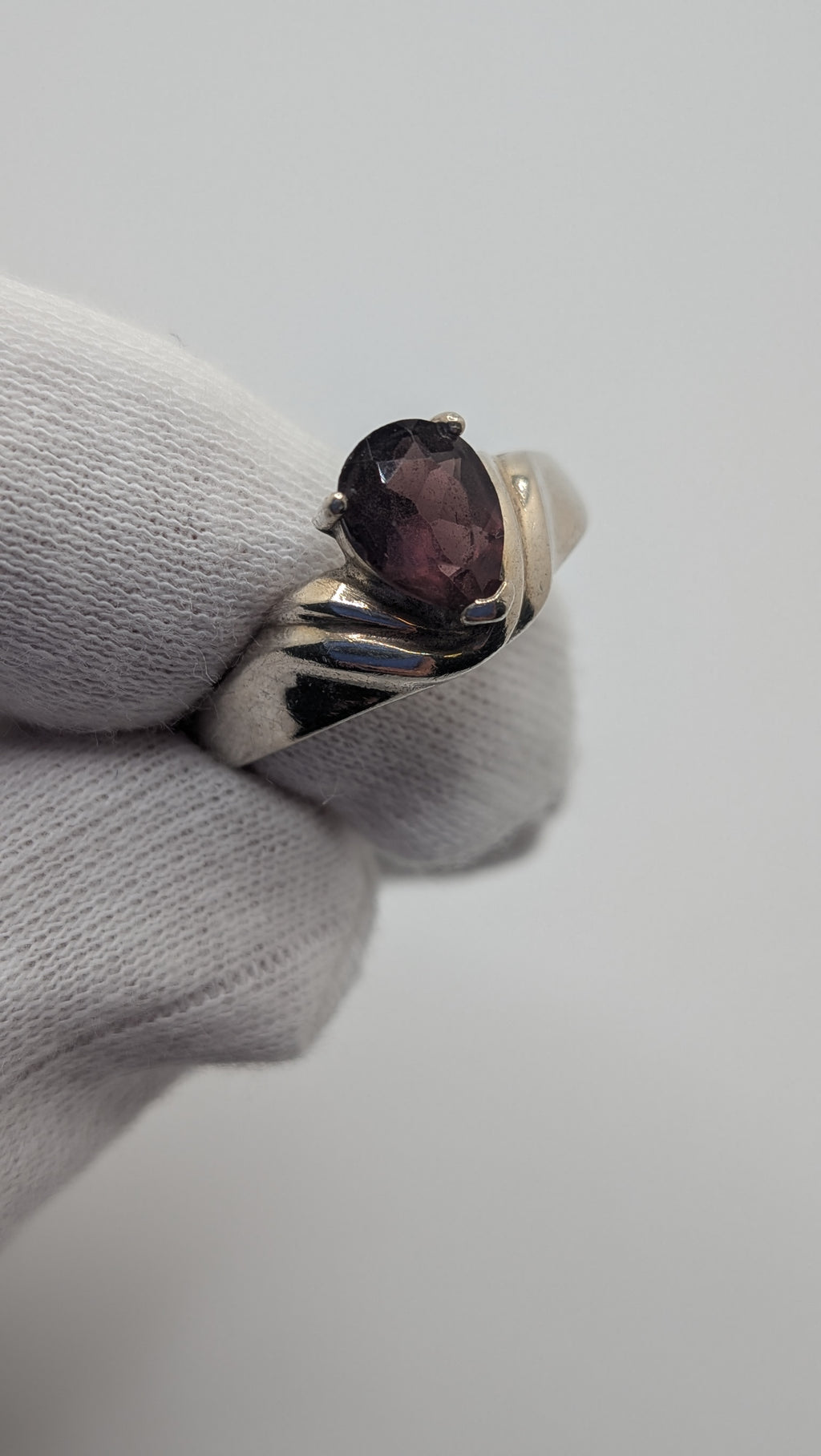 Sterling Silver Amethyst Ring Size 9