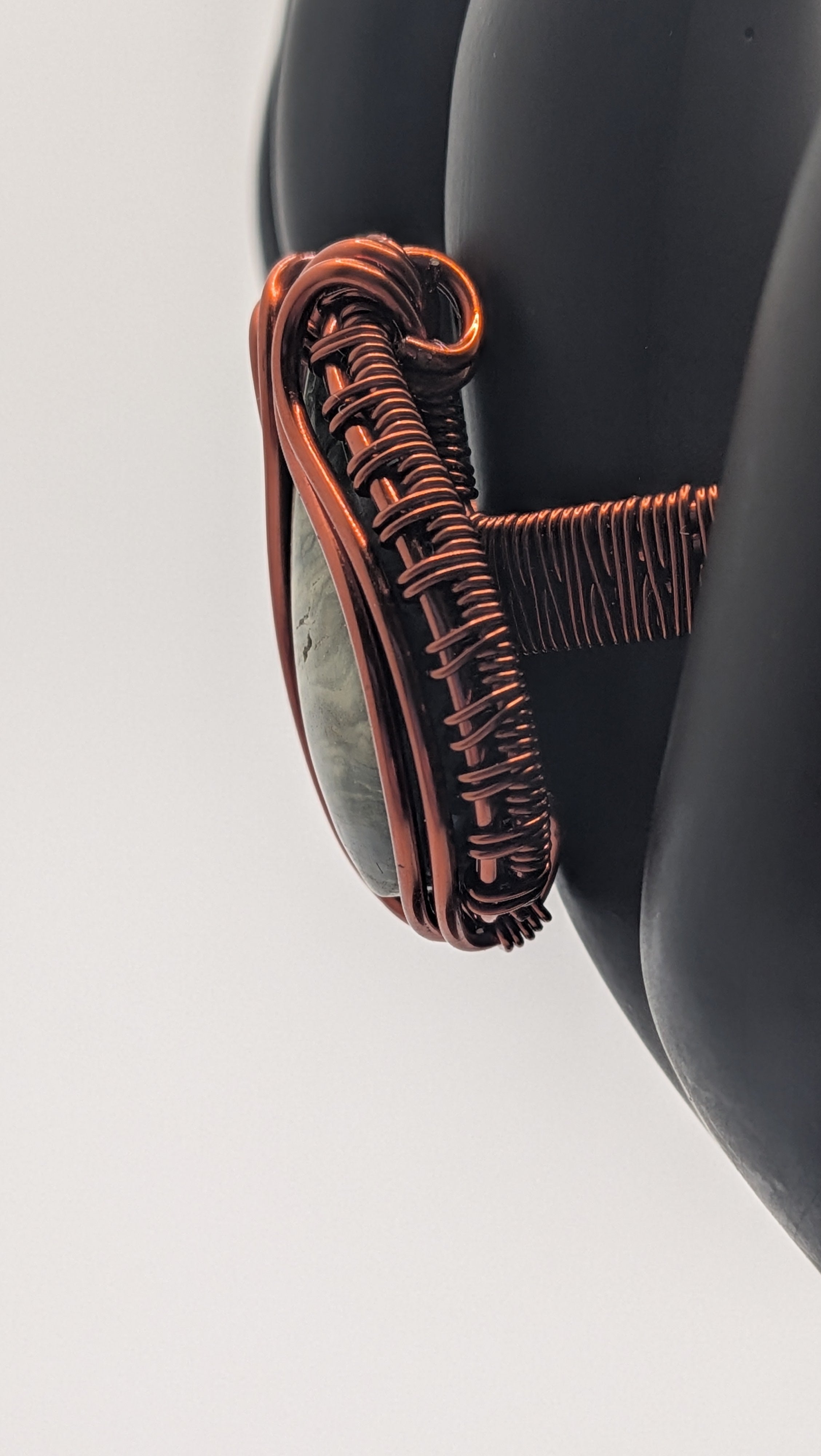 Wu-Sah Designs – Green Jasper Copper Ring