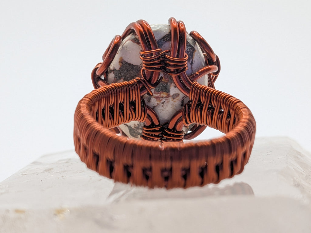 Wusah Handwrapped White Jasper Ring $70