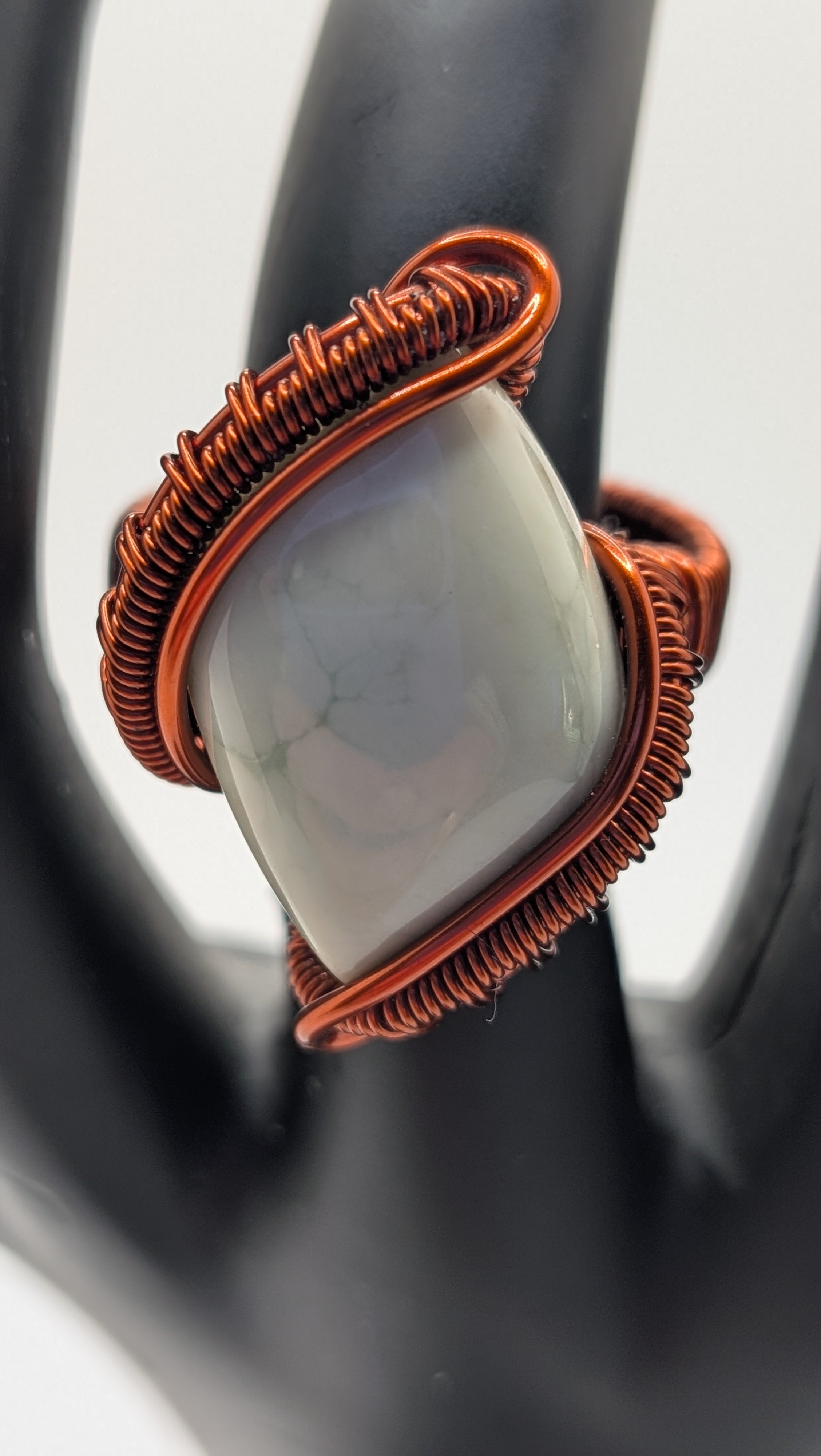 Wu-Sah Designs Pure Copper Agate Rings