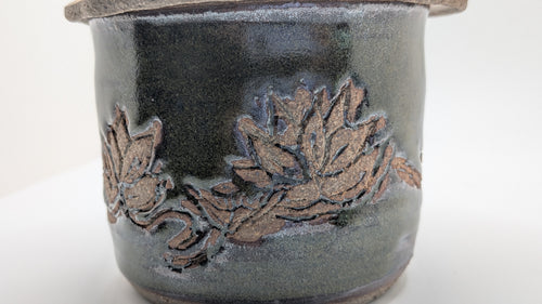 Ceramic Lotus Jar with Lid