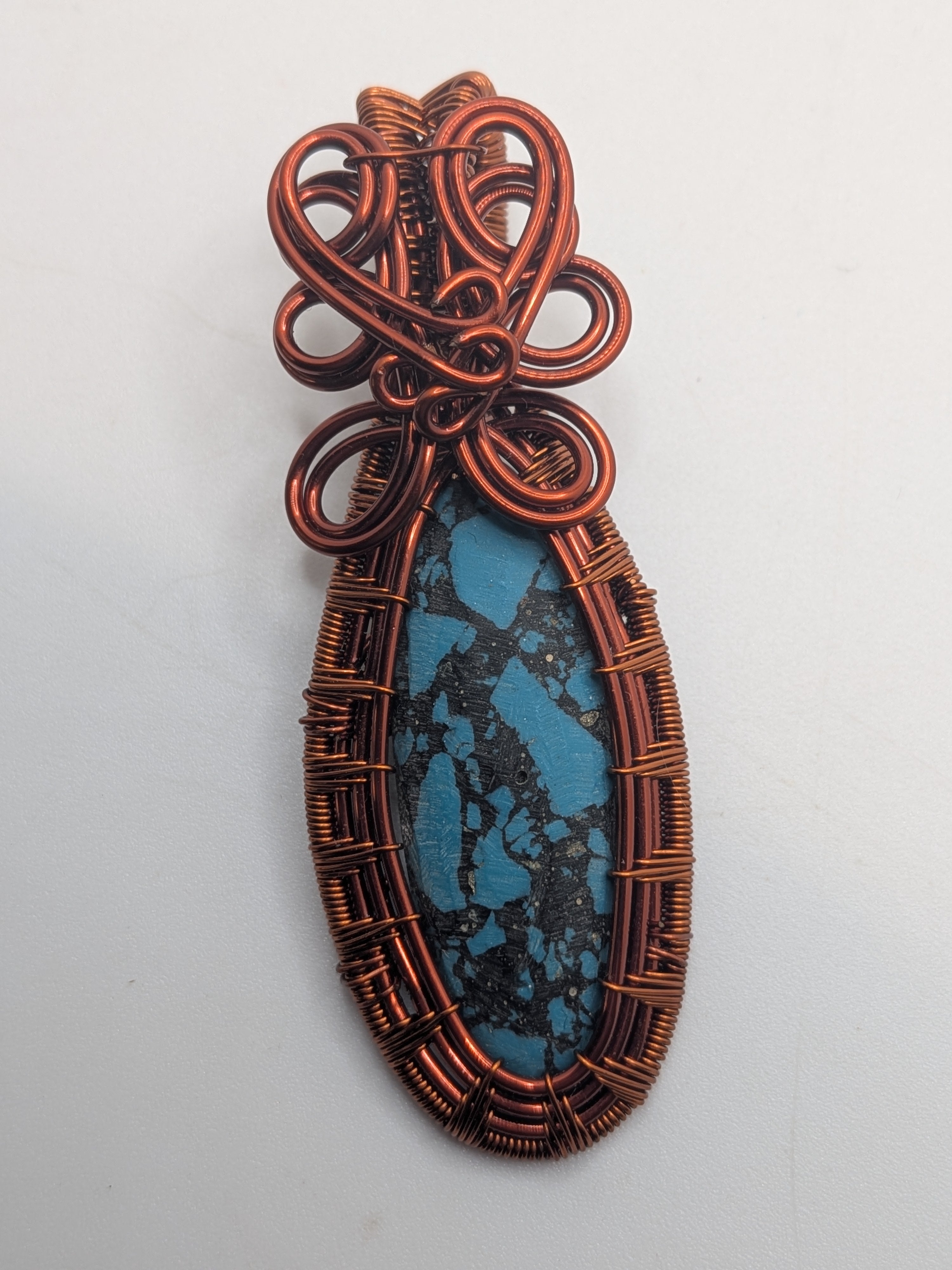 Wusah Designs Sediment Jasper Pendant in Pure Copper $88