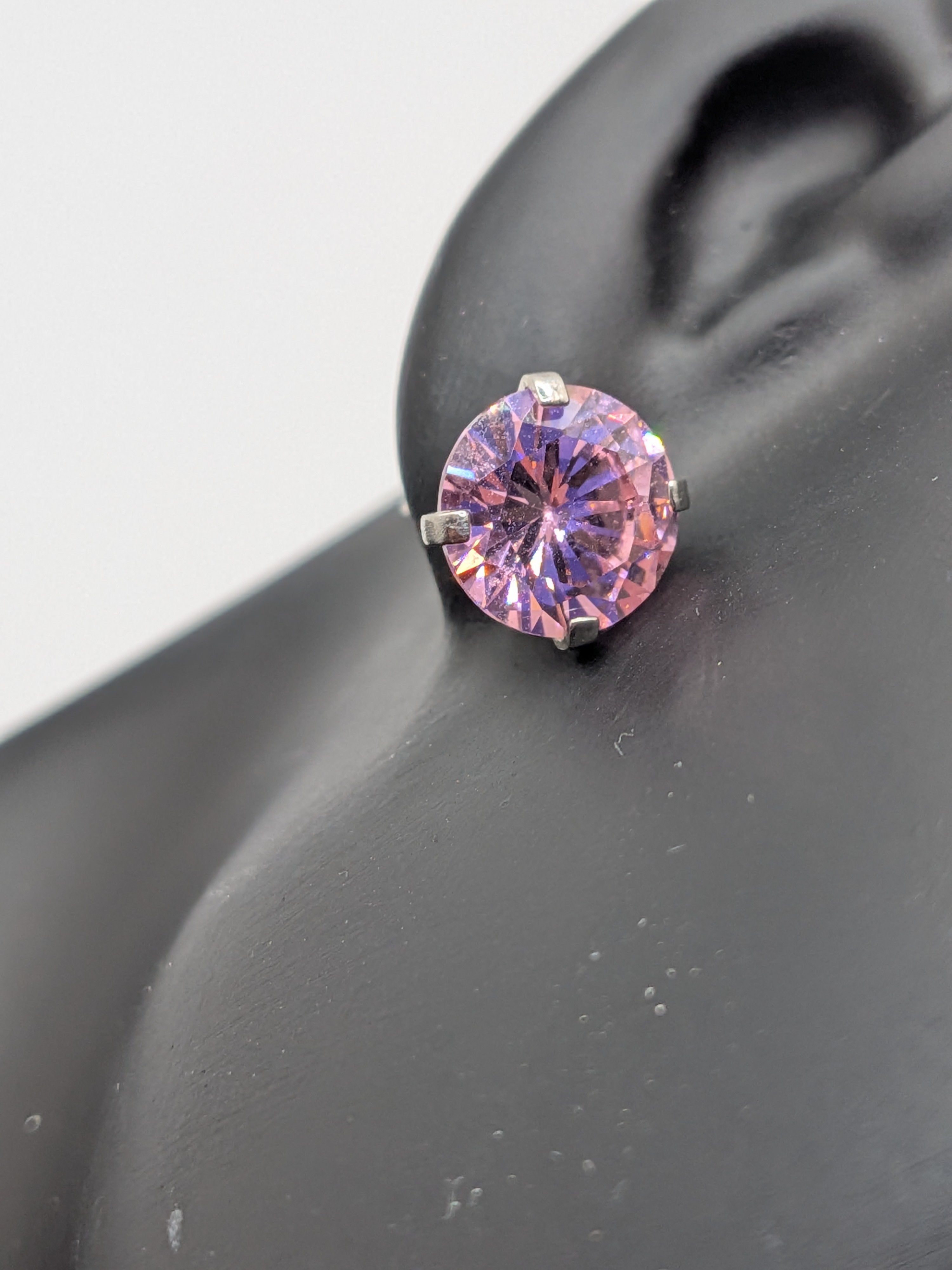 Solitaire CZ Stud Earrings large