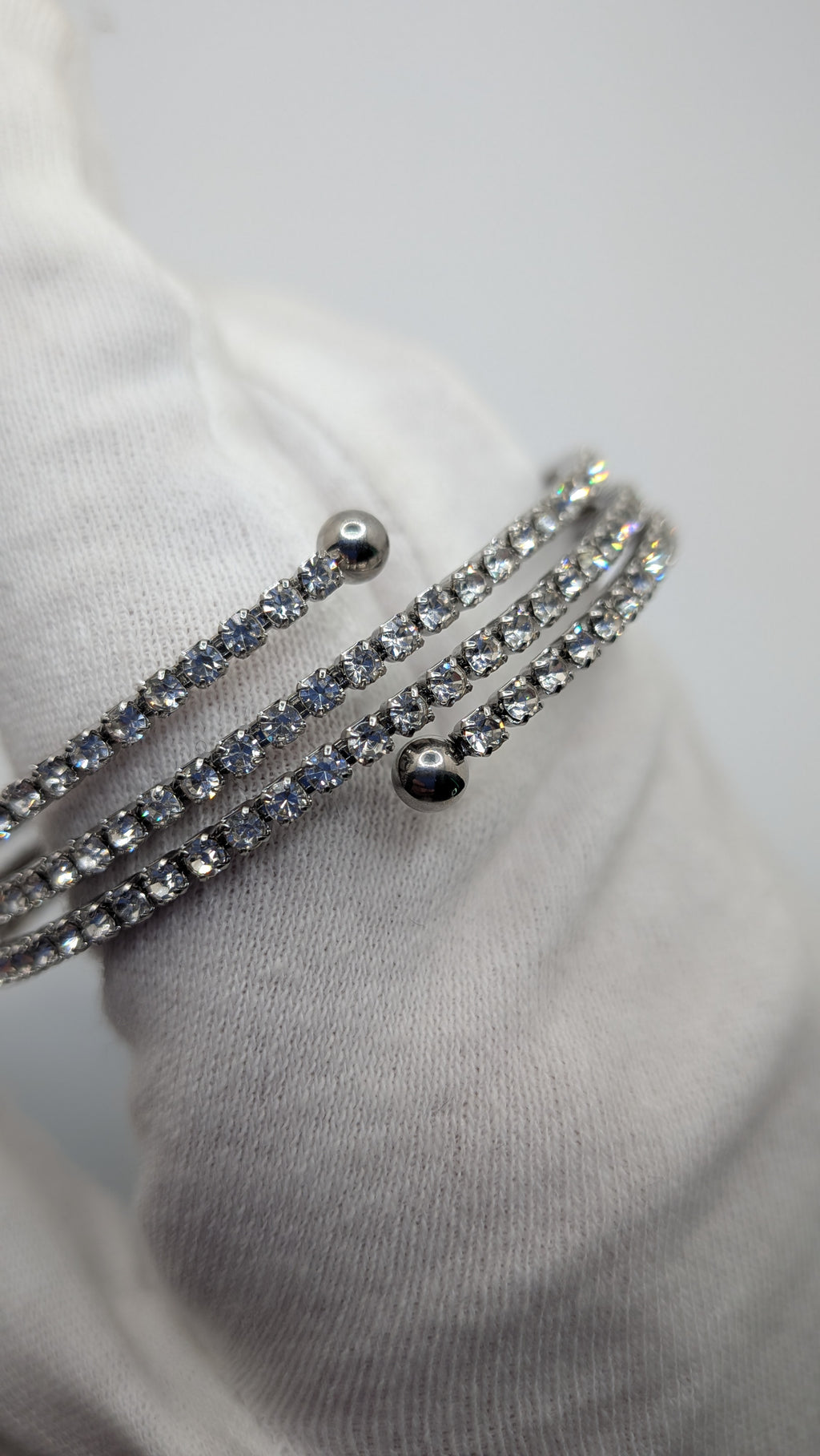 Stainless Steel Tennis Cuff Bracelet