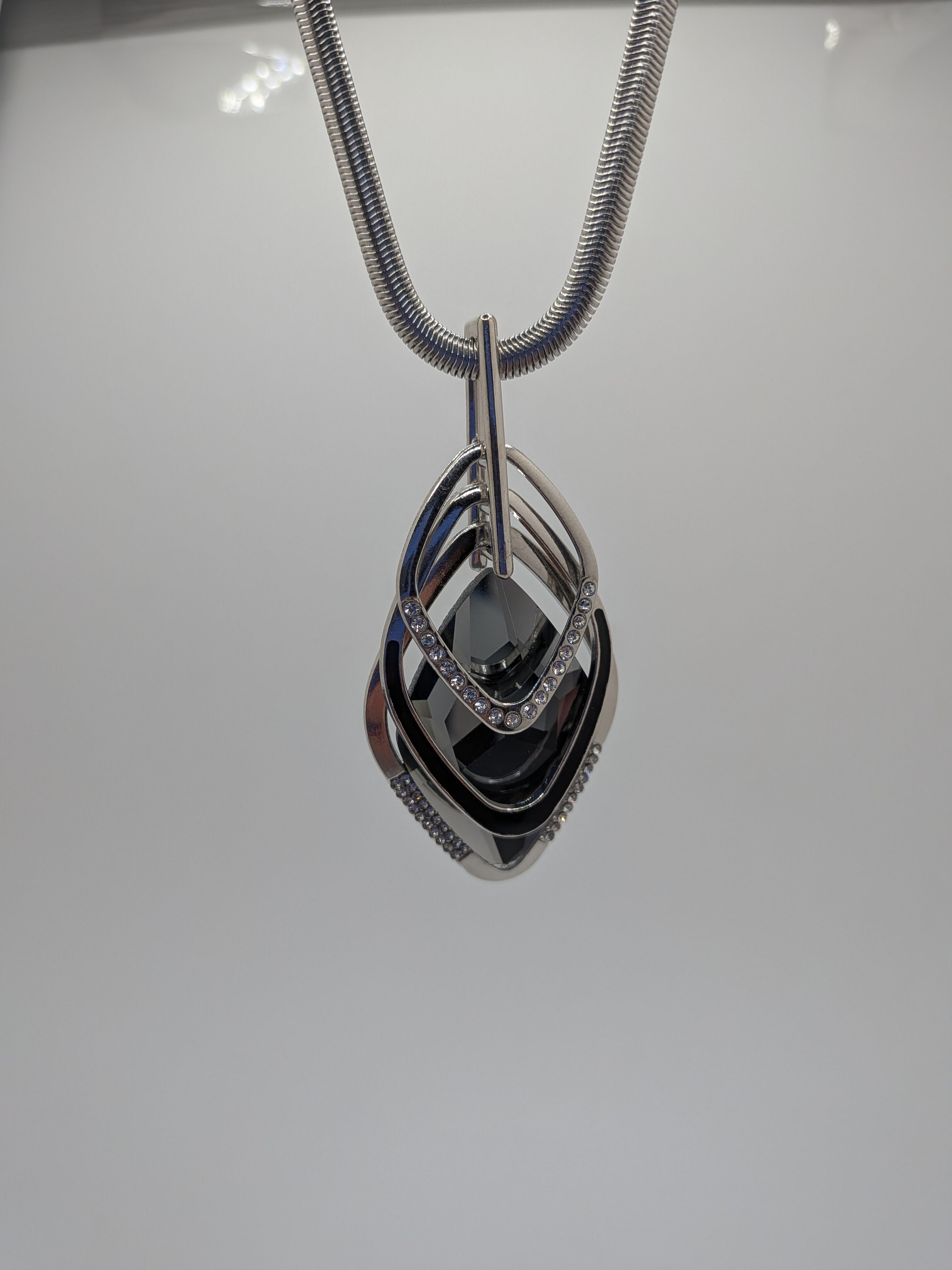 Rhinestones and Silver/ Alloy necklace $55