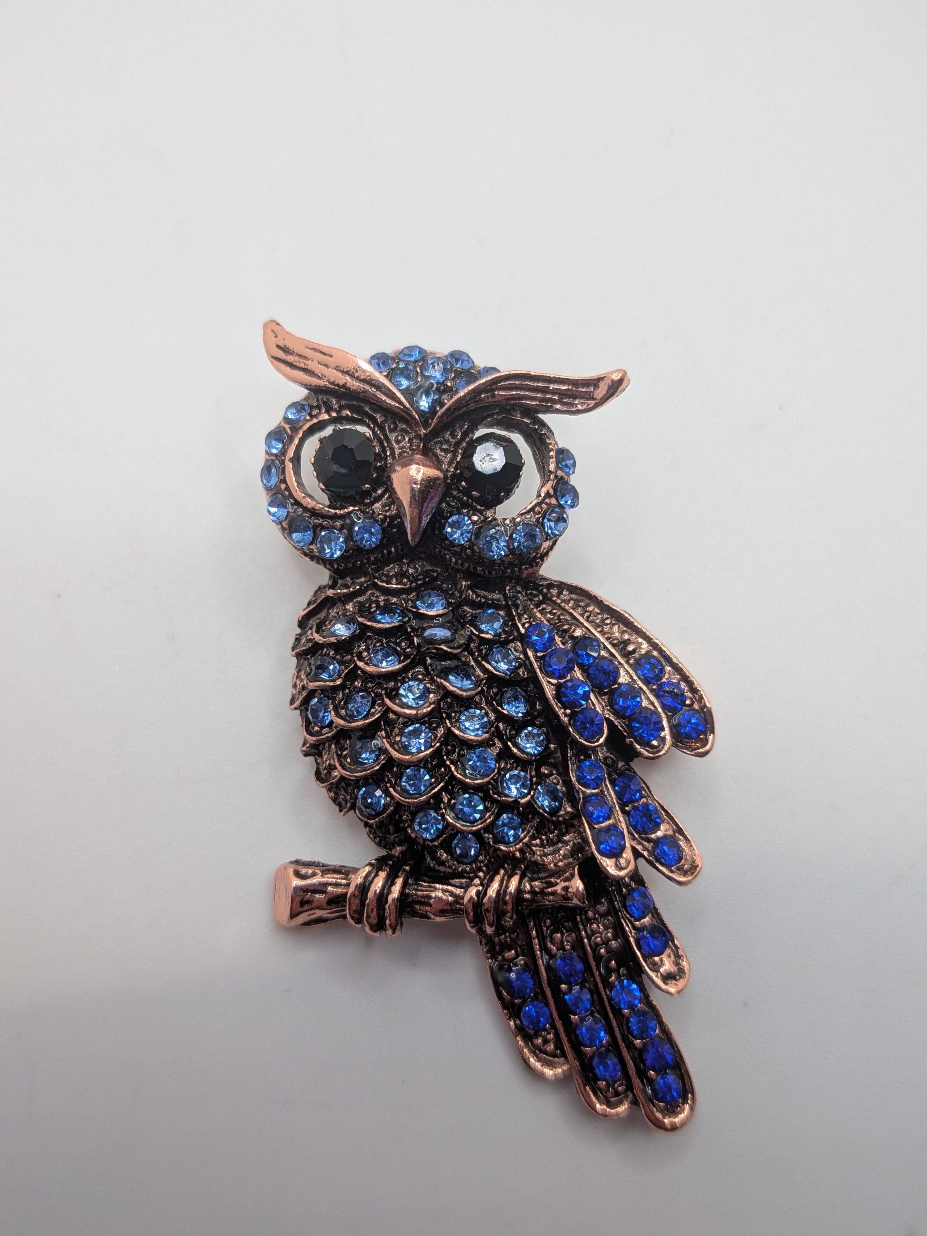 Midnight Owl Rhinestone Brooch — $25