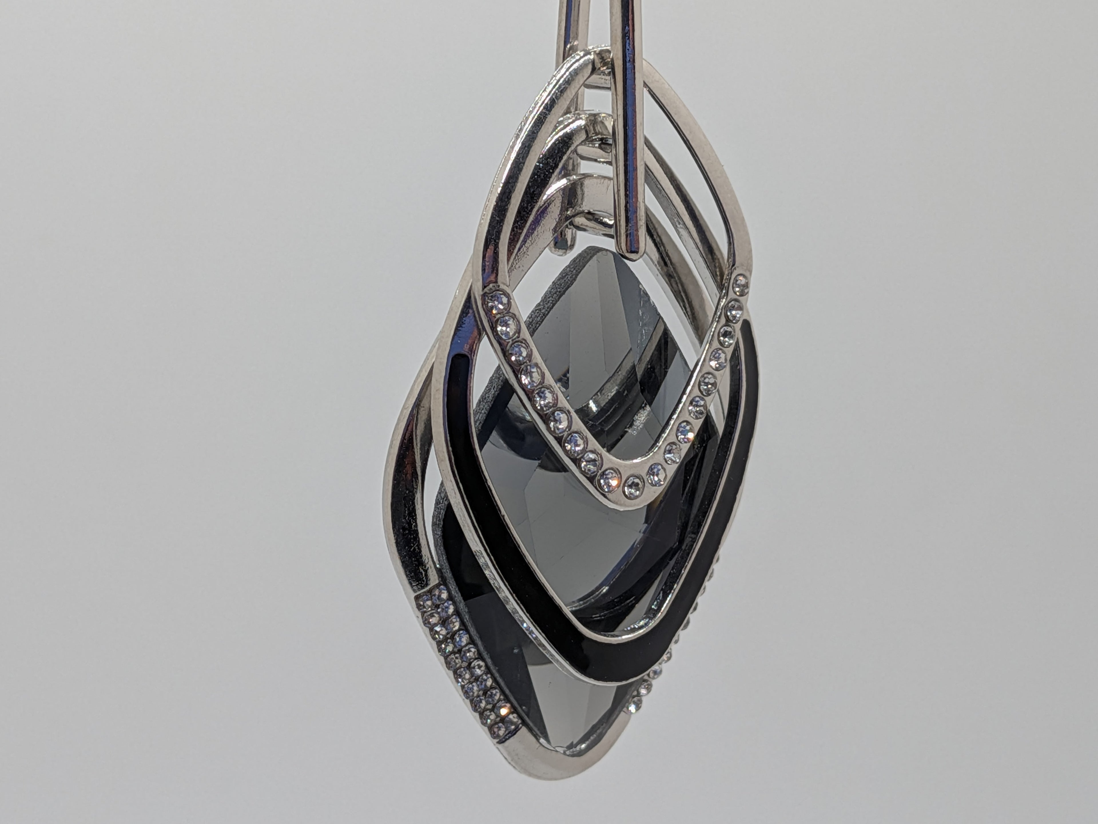 Rhinestones and Silver/ Alloy necklace $55