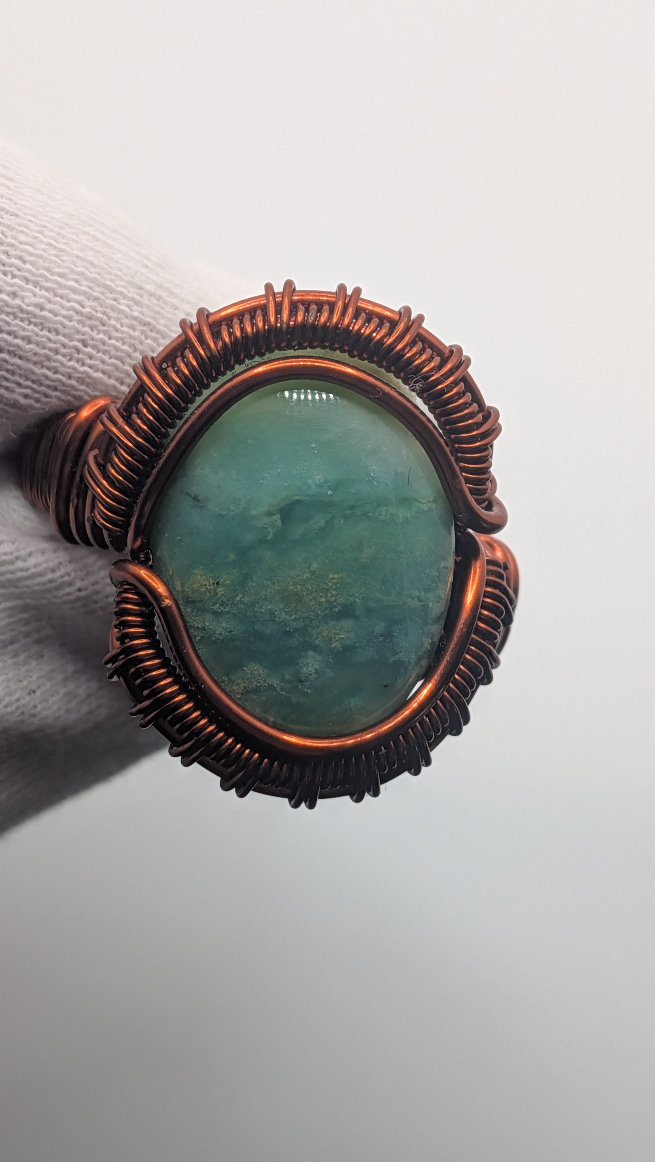 Wu-Sah Designs – Blue Opal Copper Ring
