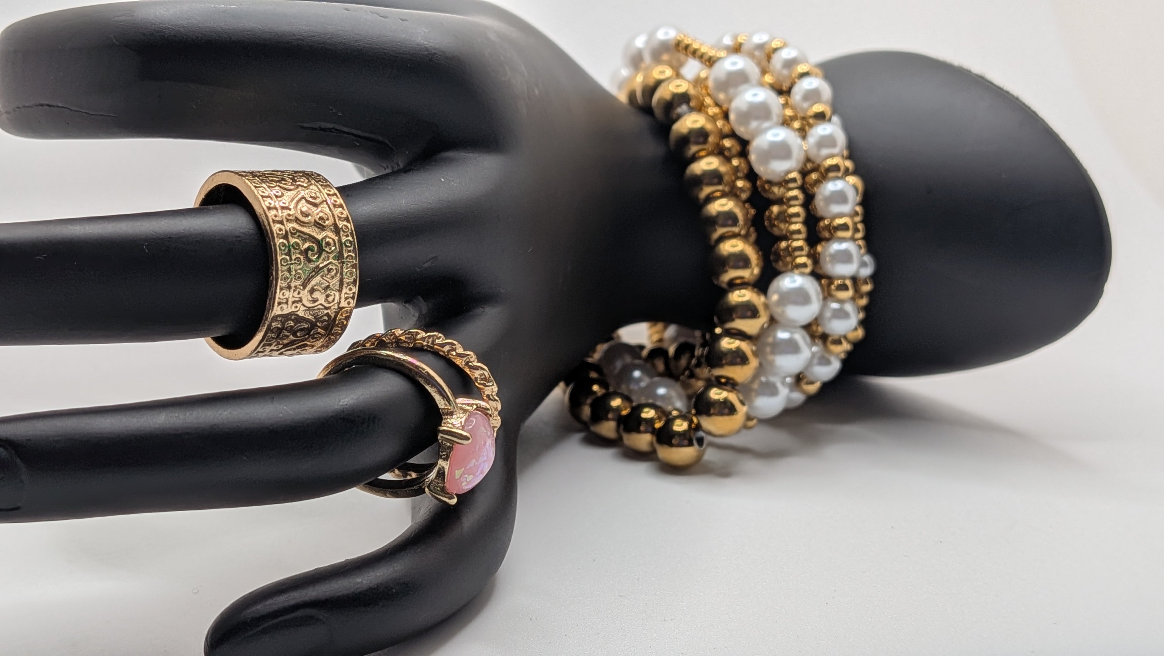 18K Gold-Plated Stainless Steel Stretch Beads