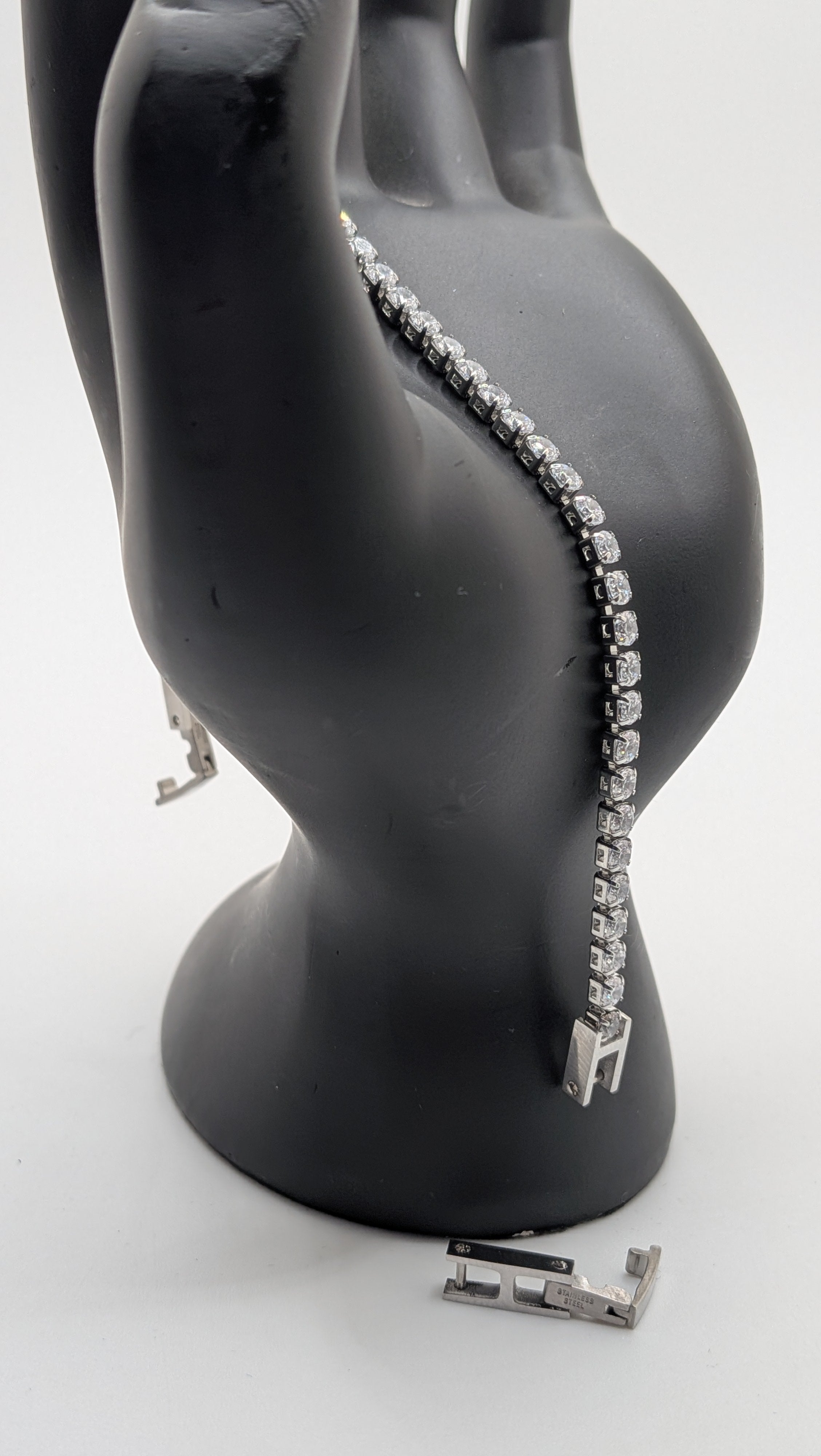 Stainless Steel CZ Tennis Bracelet
