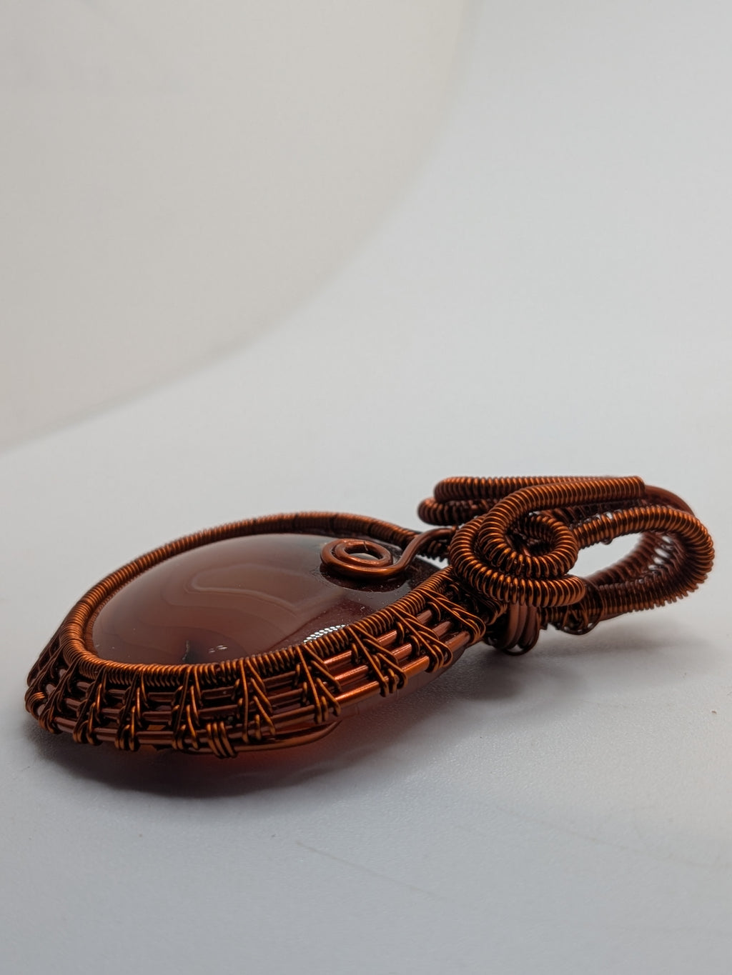 Wusah Carnelian Wire-Wrapped Pendant $45