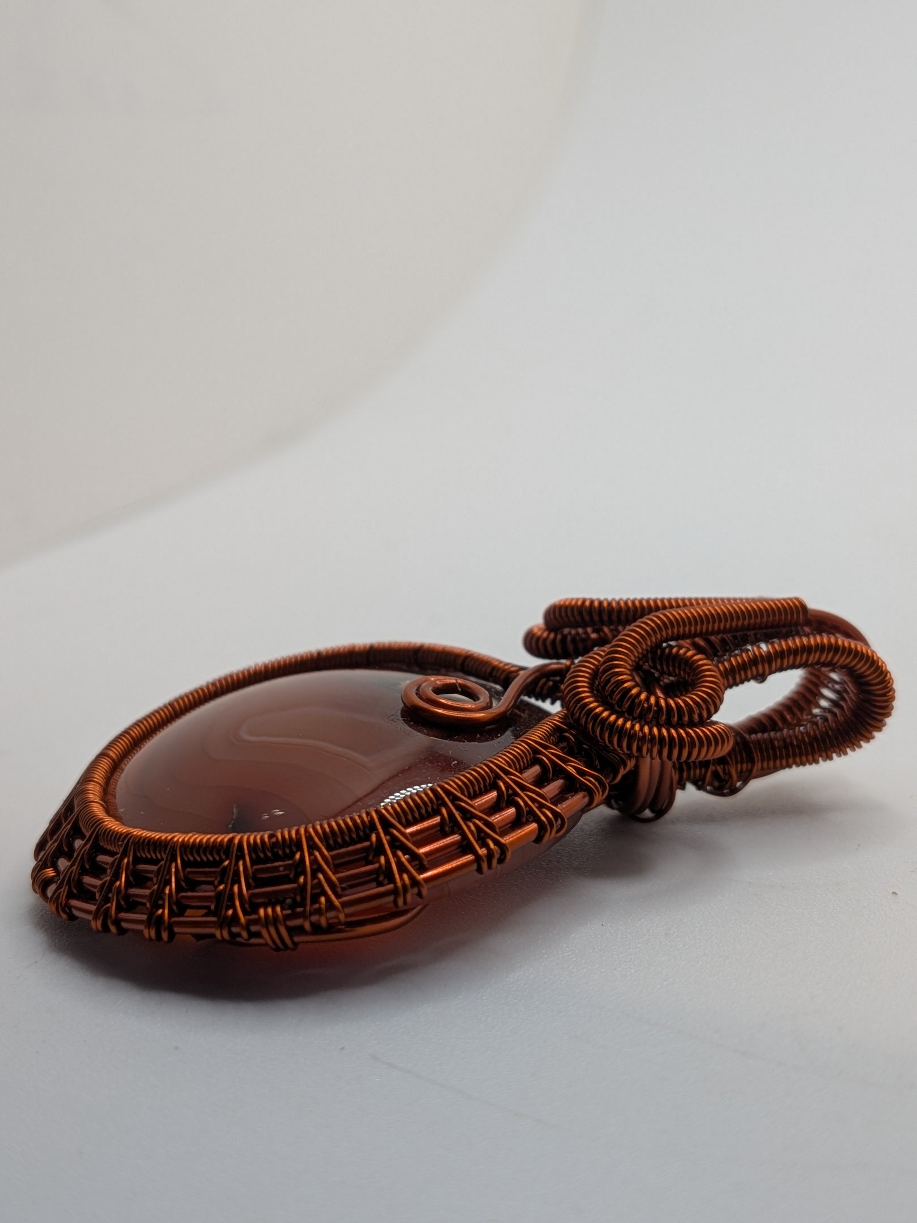 Wusah Carnelian Wire-Wrapped Pendant $45
