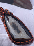 Wusah Designs Agate Pendant in Pure Copper $125