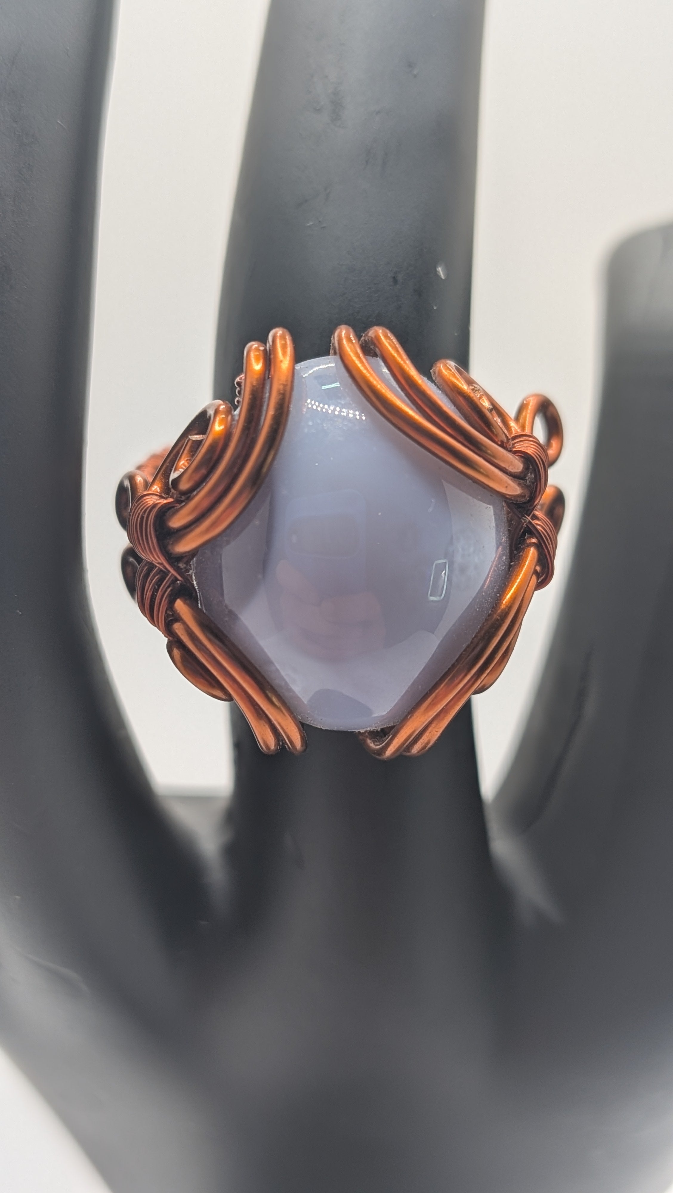 Wu-Sah Designs – Lavender Stone Copper Ring
$60