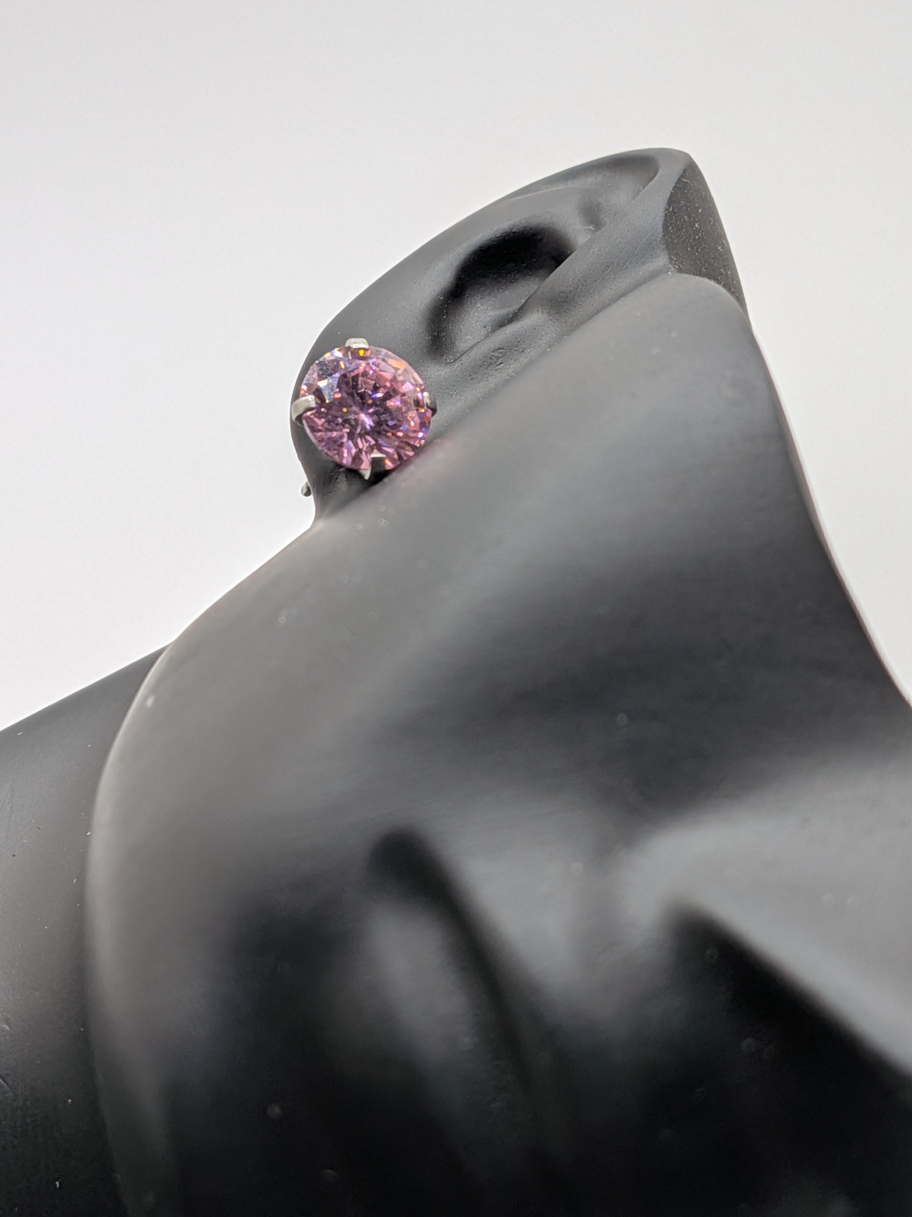 Solitaire CZ Stud Earrings large