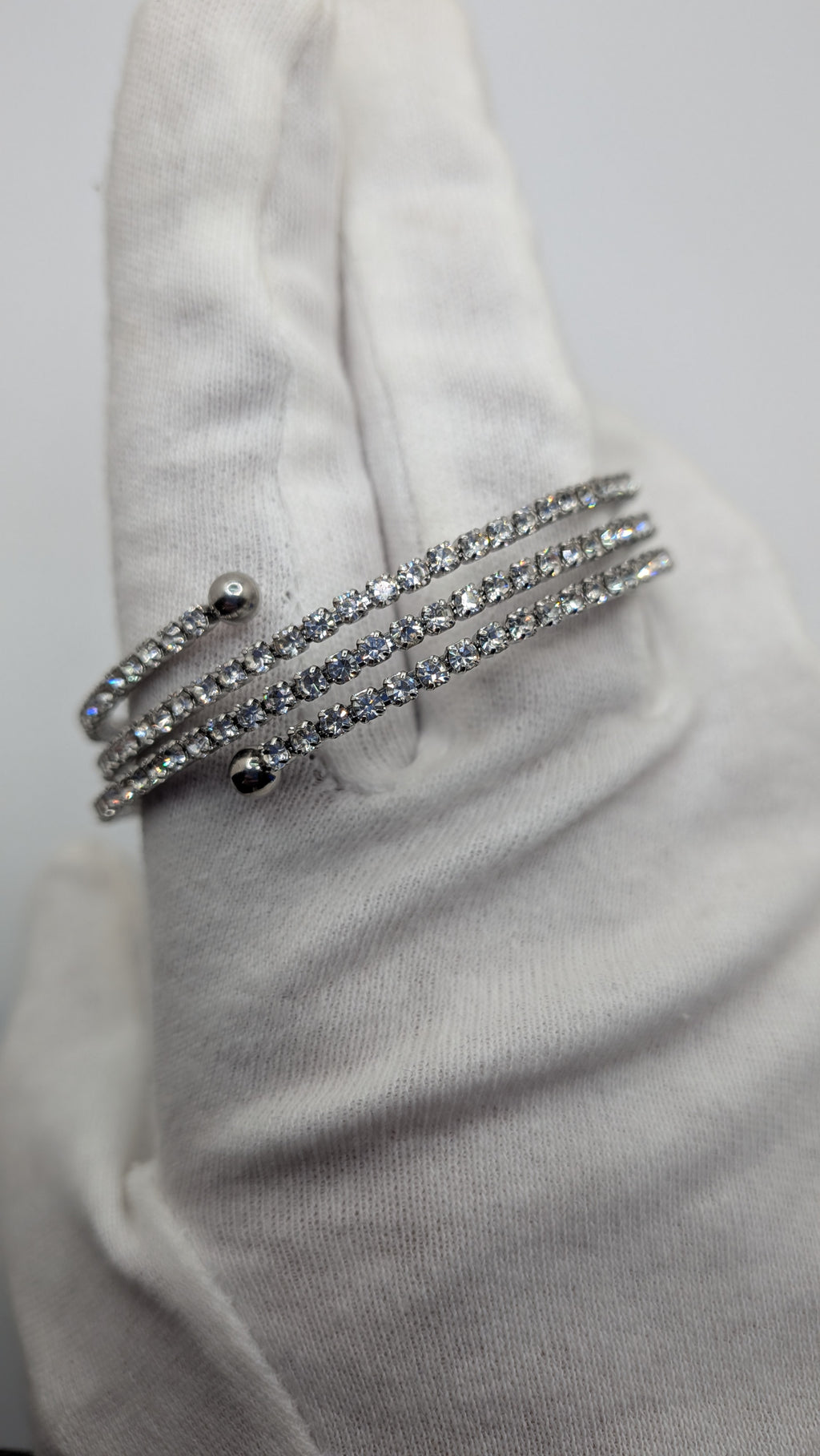 Stainless Steel Tennis Cuff Bracelet