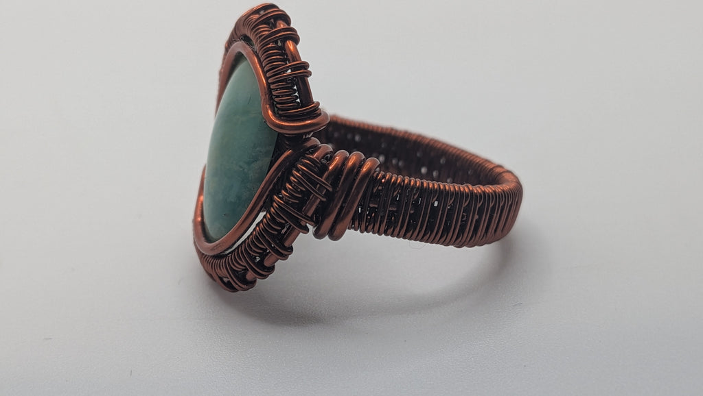 Wu-Sah Designs – Blue Opal Copper Ring