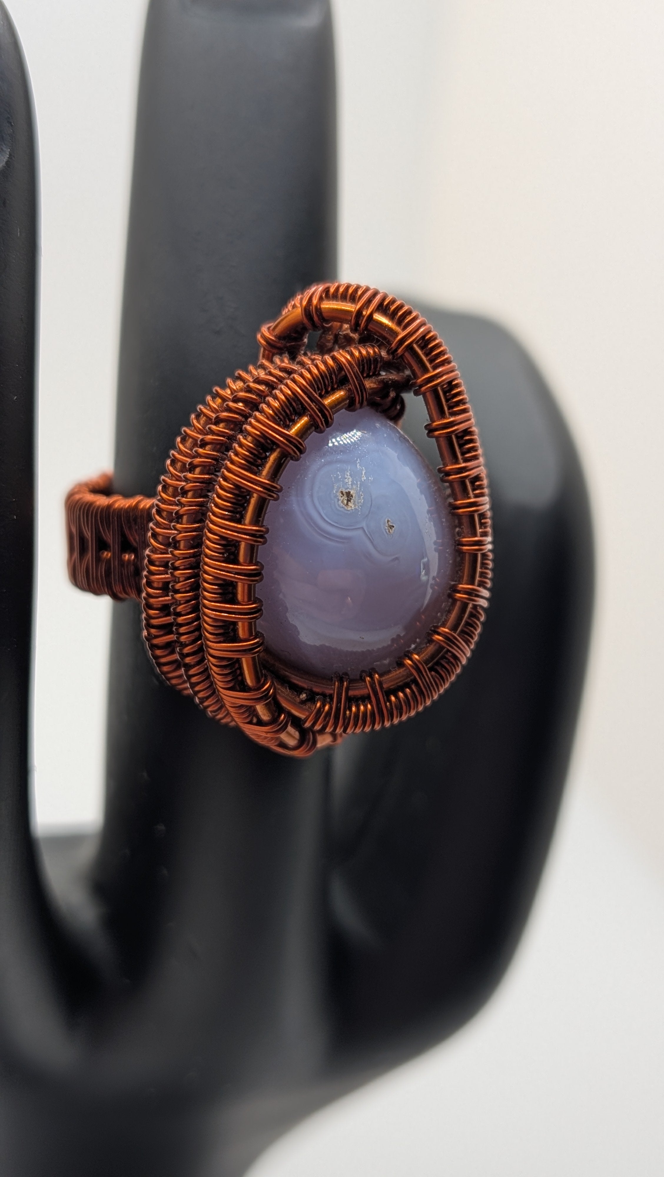 Wu-Sah Designs Pure Copper and Lavender Stone Ring