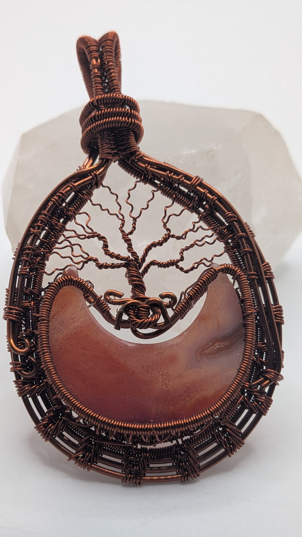 Half Moon Shaped Carnelian Family Tree by Wu-Sah Designs