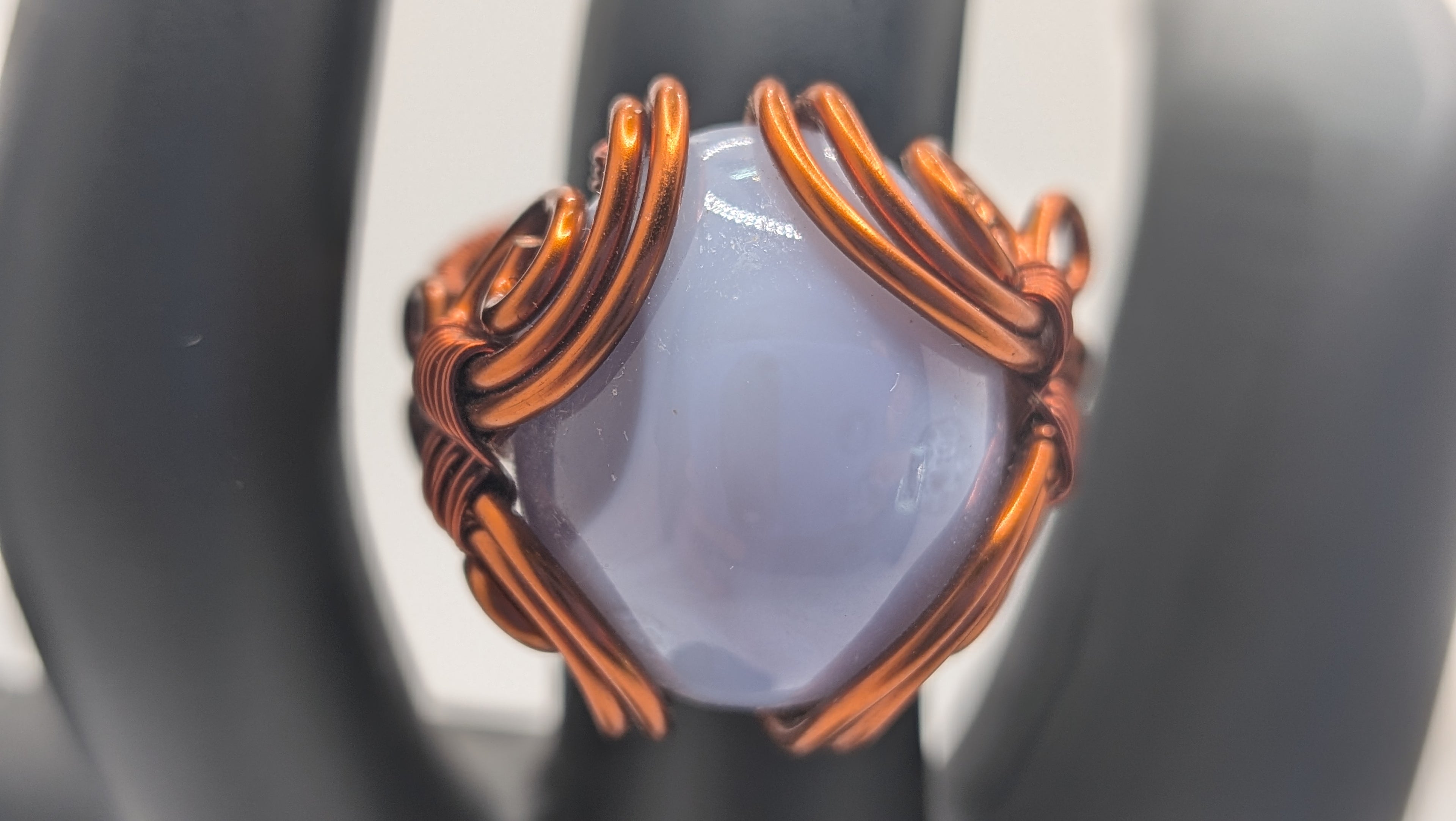 Wu-Sah Designs – Lavender Stone Copper Ring
$60