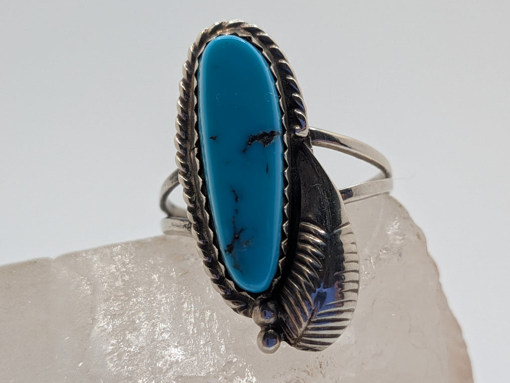 Sterling Silver Long Turquoise Ring $150 Her Jeweler