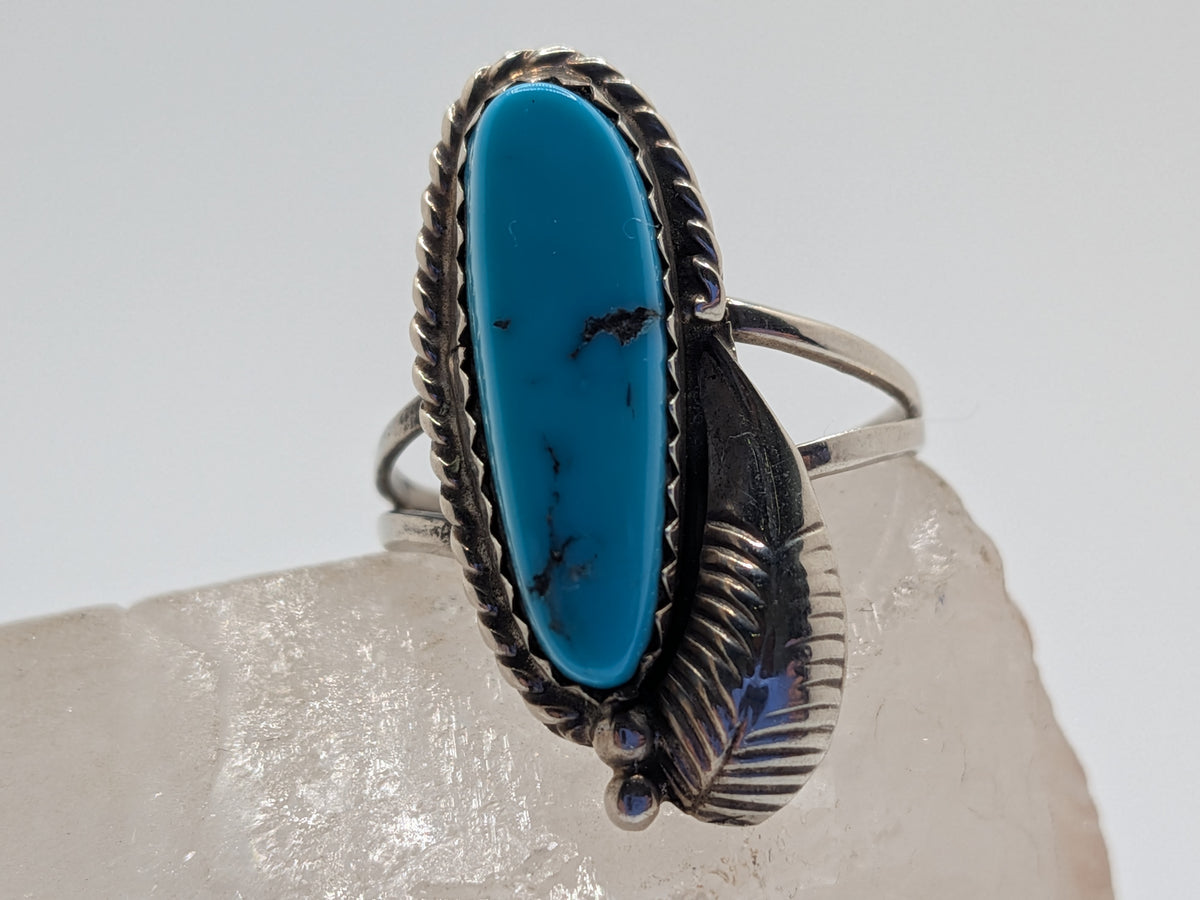 Sterling Silver Long Turquoise Ring $150 Her Jeweler