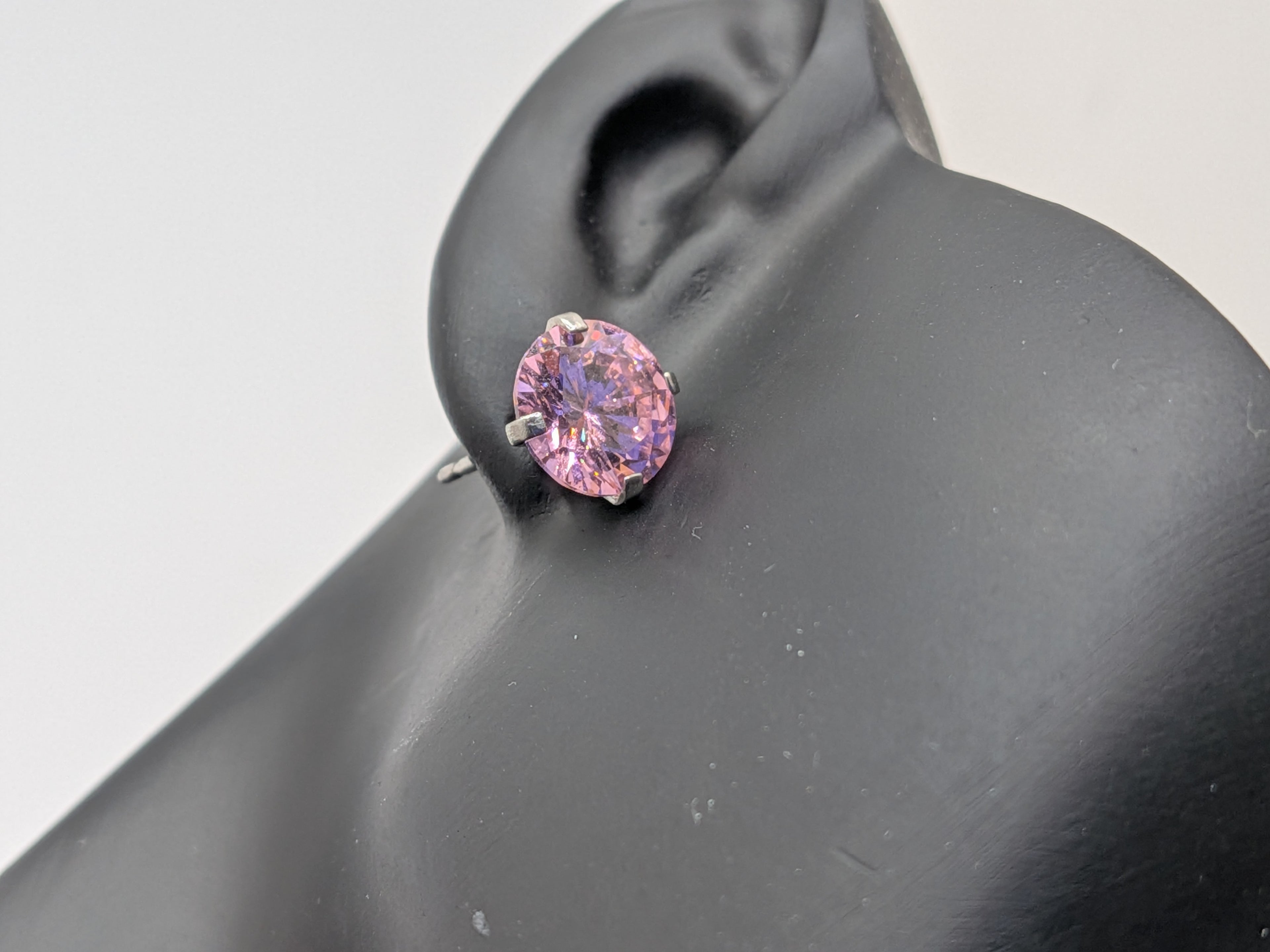 Solitaire CZ Stud Earrings large