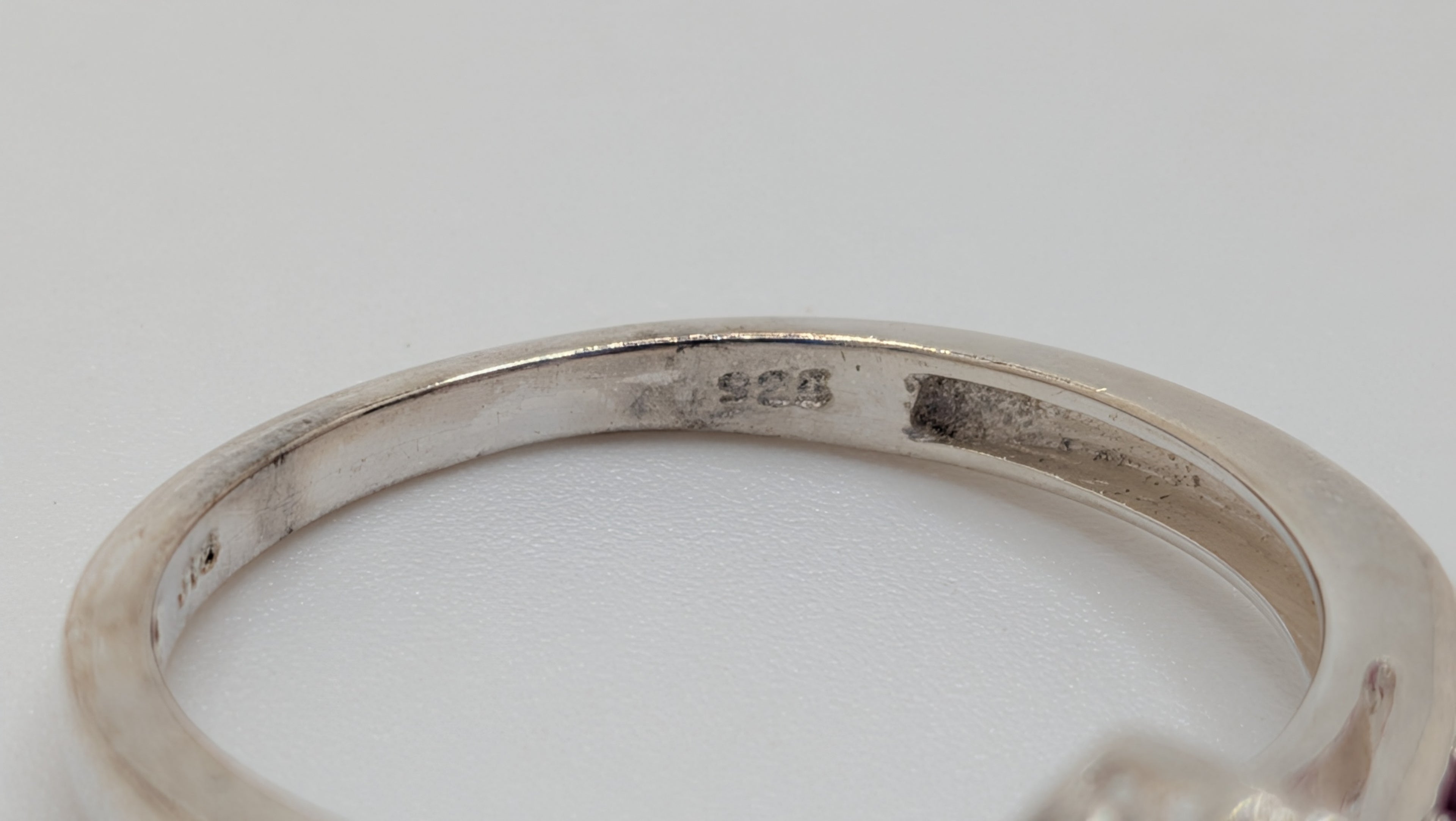 Sterling Silver Heart Garnet & Synthetic Rubies Size 8.75