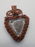 Wusah Designs Moss Agate Pendant in Pure Copper $125