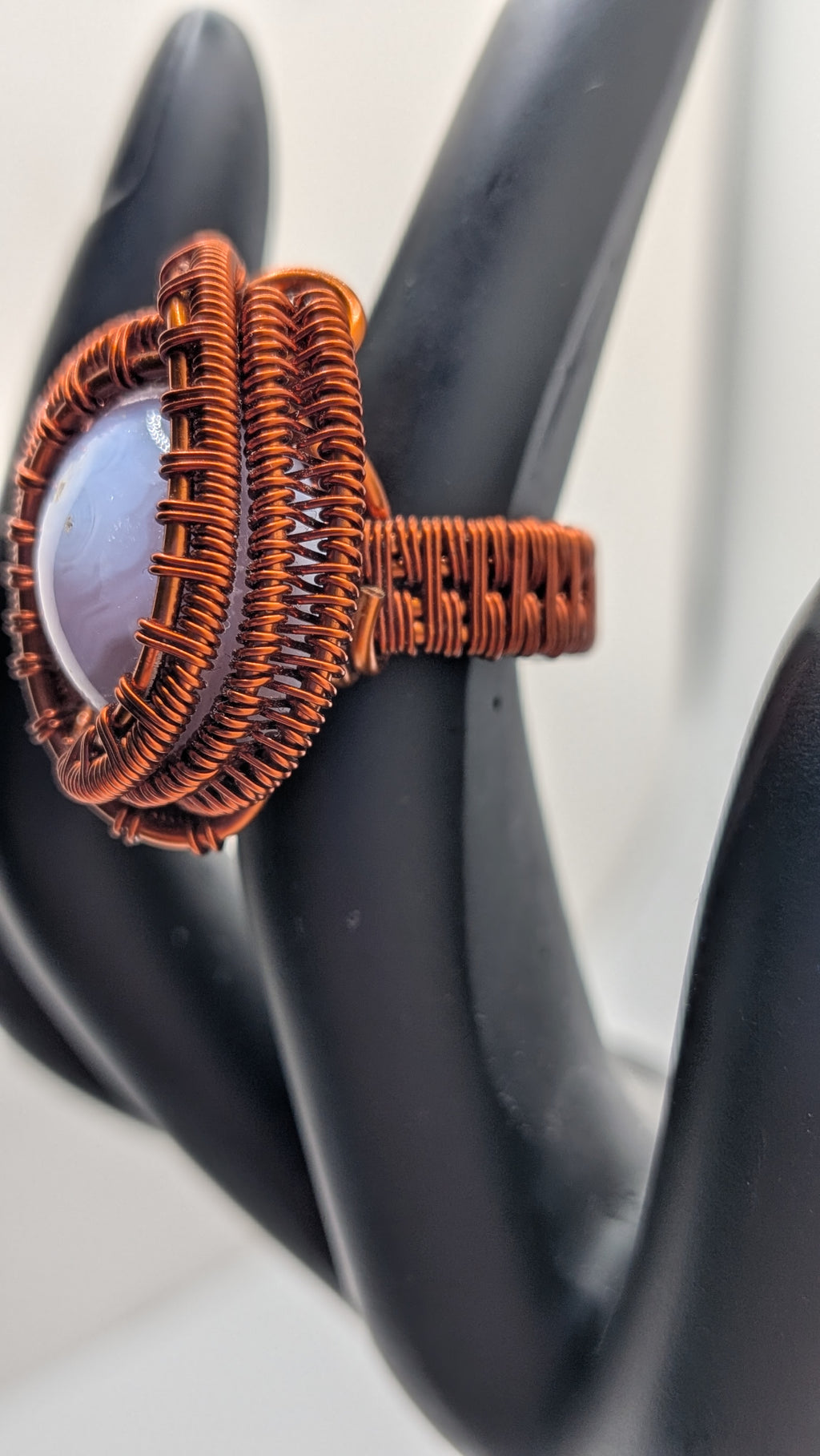 Wu-Sah Designs Pure Copper and Lavender Stone Ring