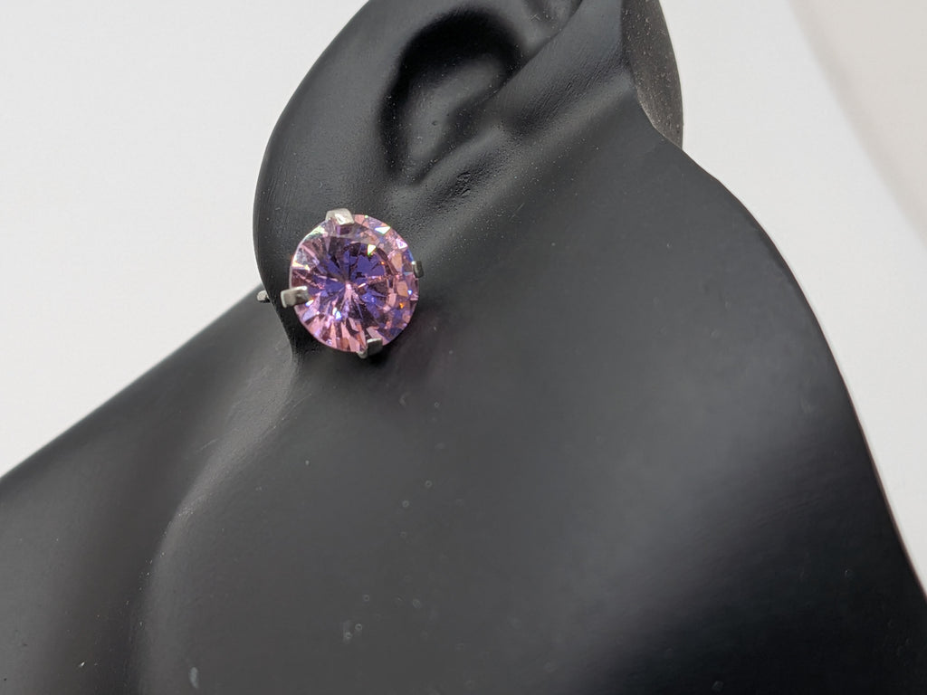 Solitaire CZ Stud Earrings large