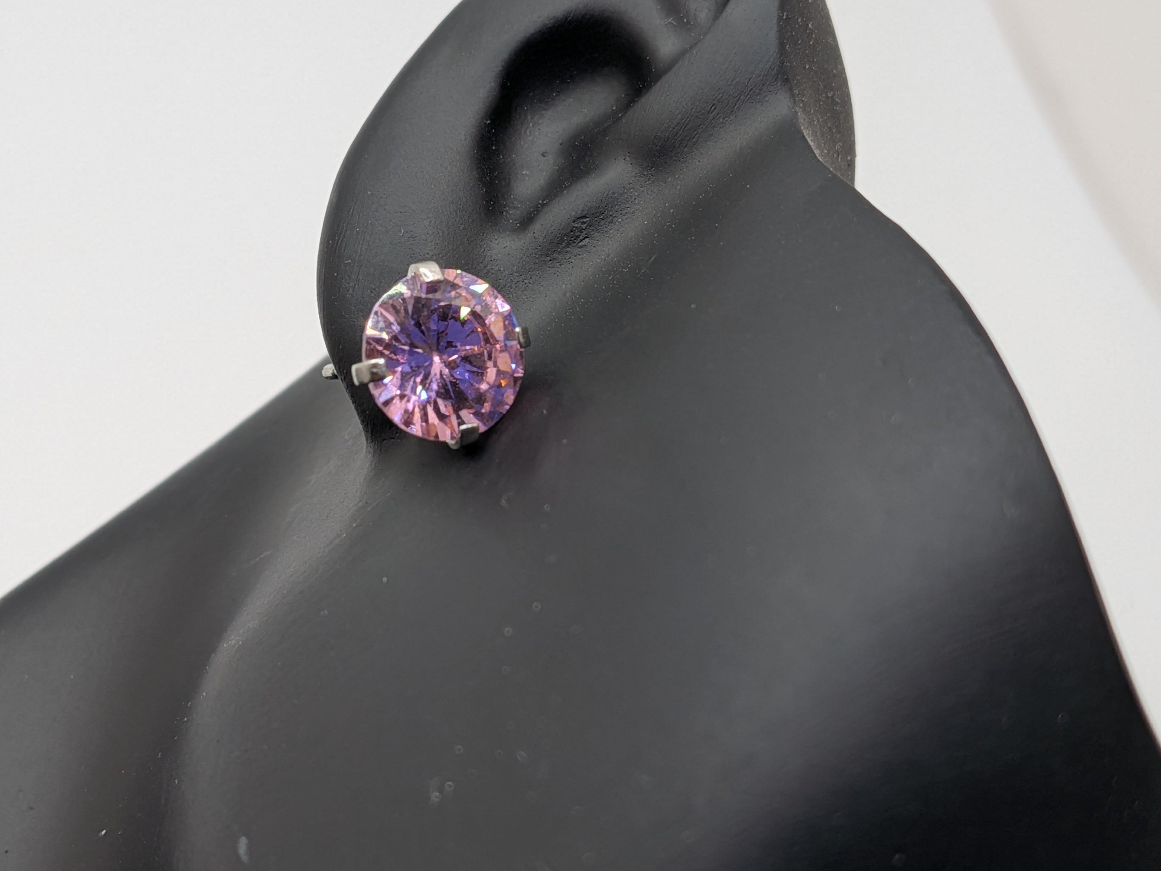 Solitaire CZ Stud Earrings large