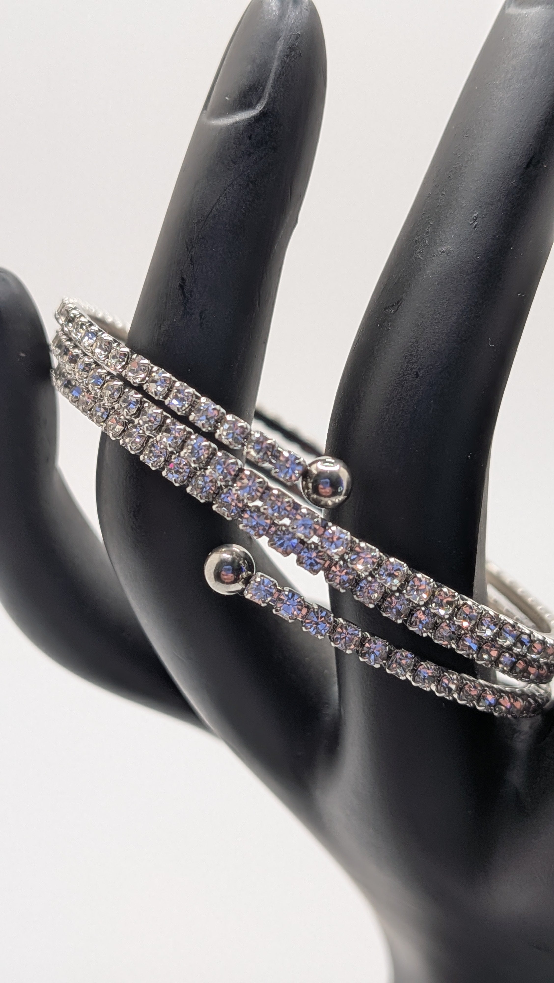 Stainless Steel Tennis Cuff Bracelet