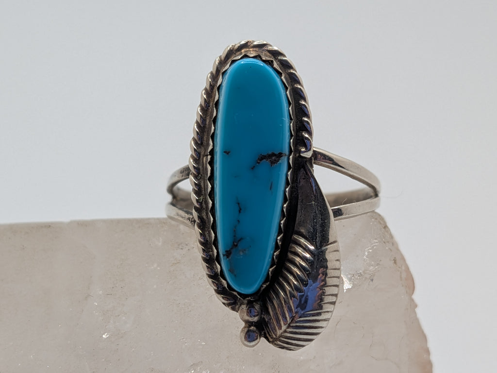 Sterling Silver Long Turquoise Ring $150 Her Jeweler