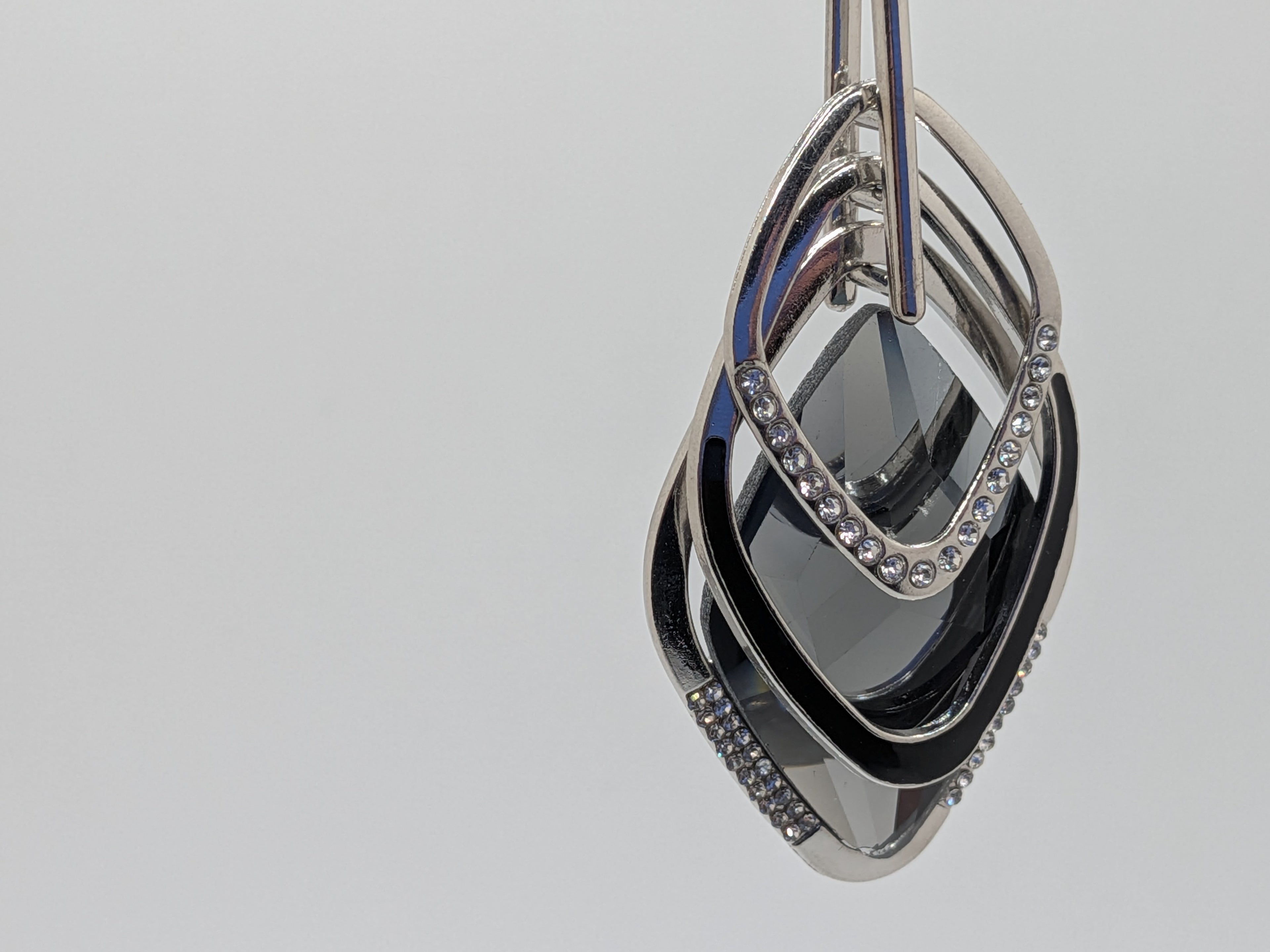 Rhinestones and Silver/ Alloy necklace $55