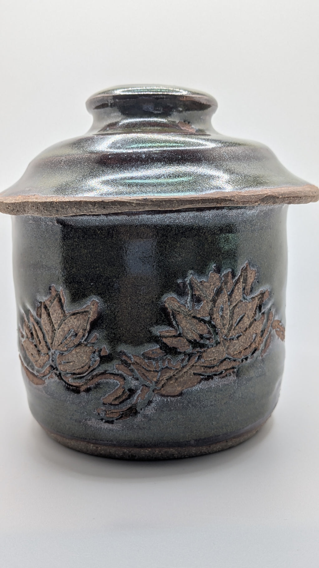 Ceramic Lotus Jar with Lid