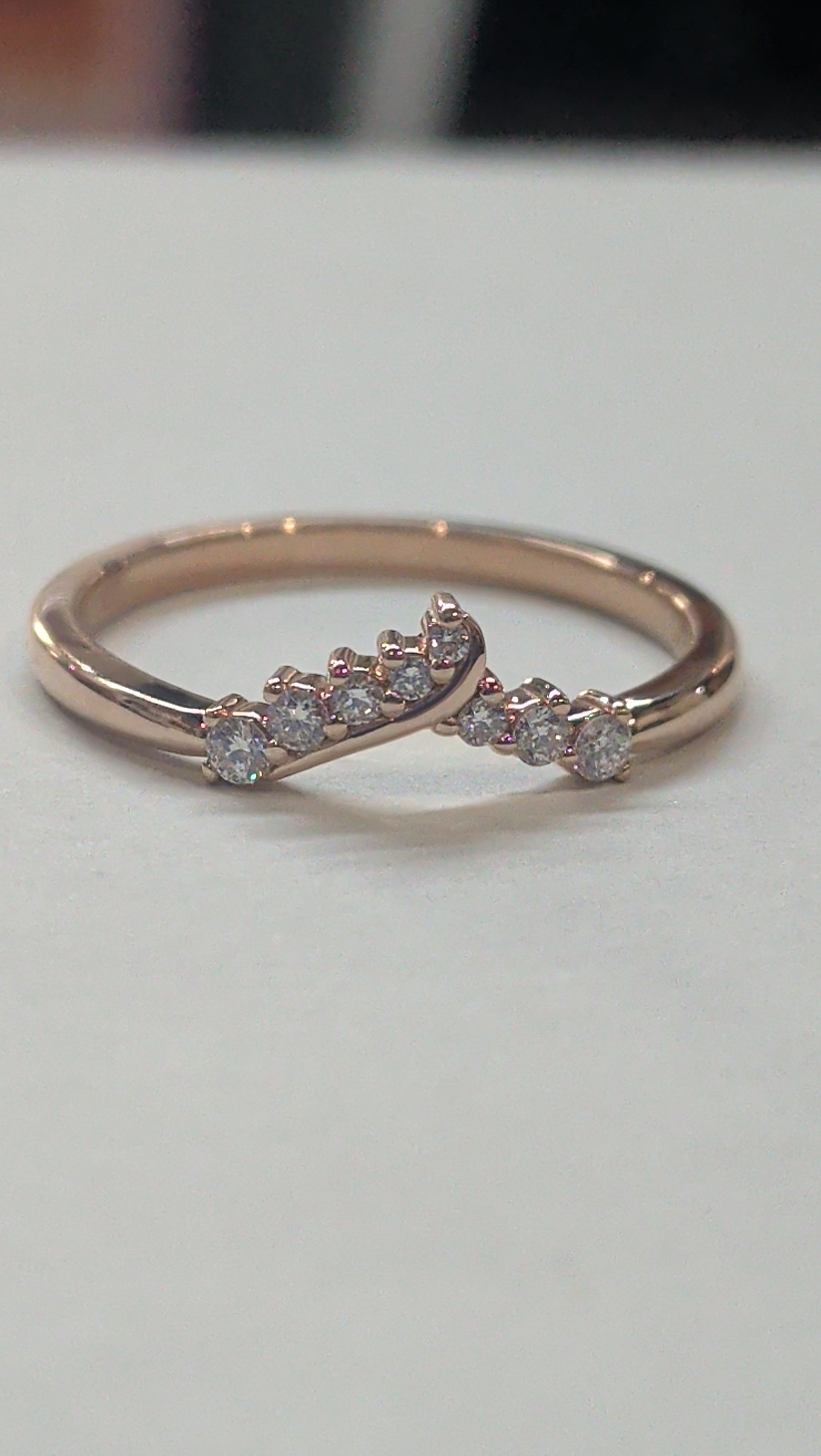 14 karat rose gold lab grown diamonds round diamond Mary and Taylor