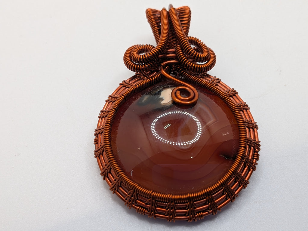 Wusah Carnelian Wire-Wrapped Pendant $45