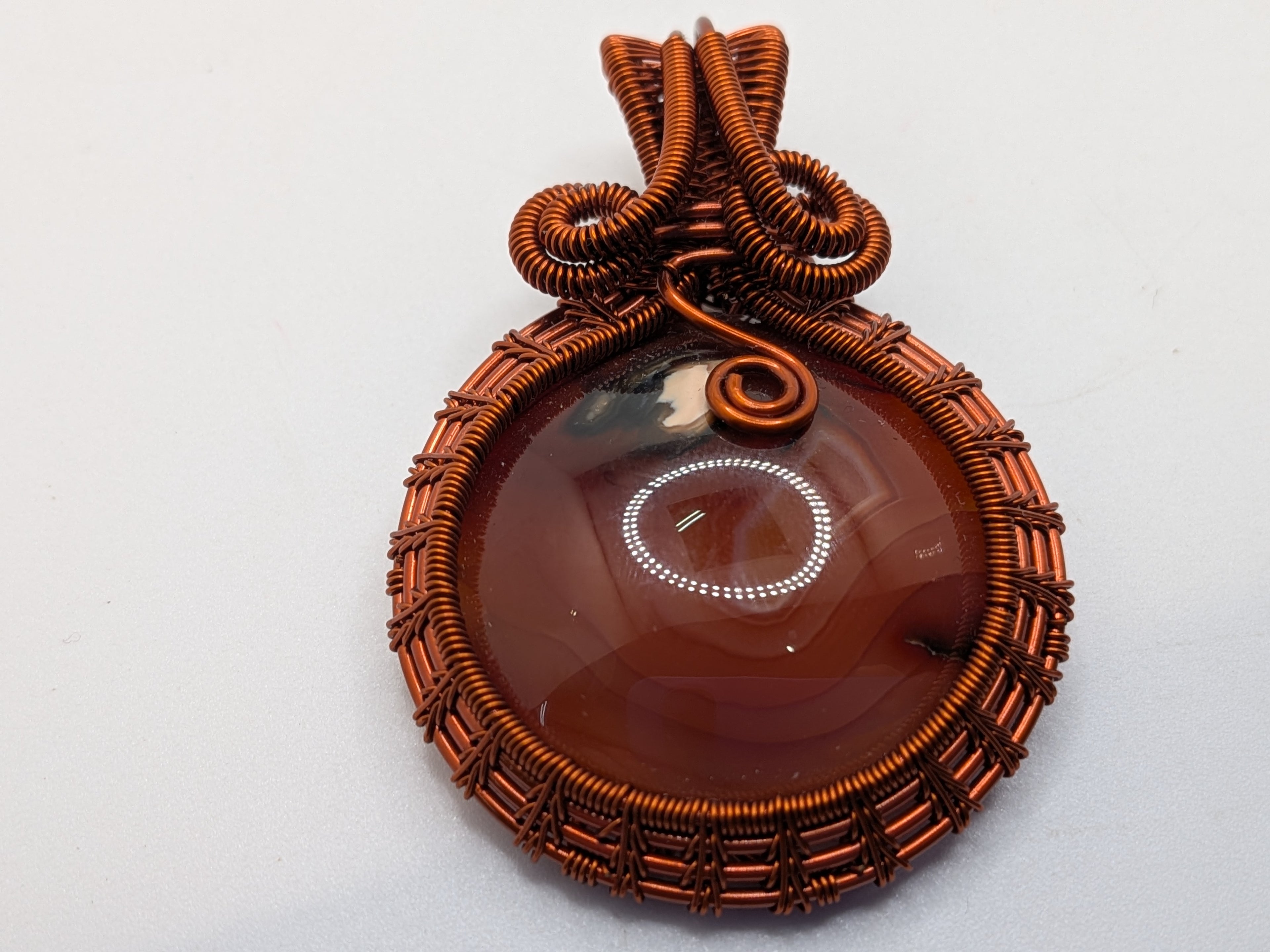 Wusah Carnelian Wire-Wrapped Pendant $45