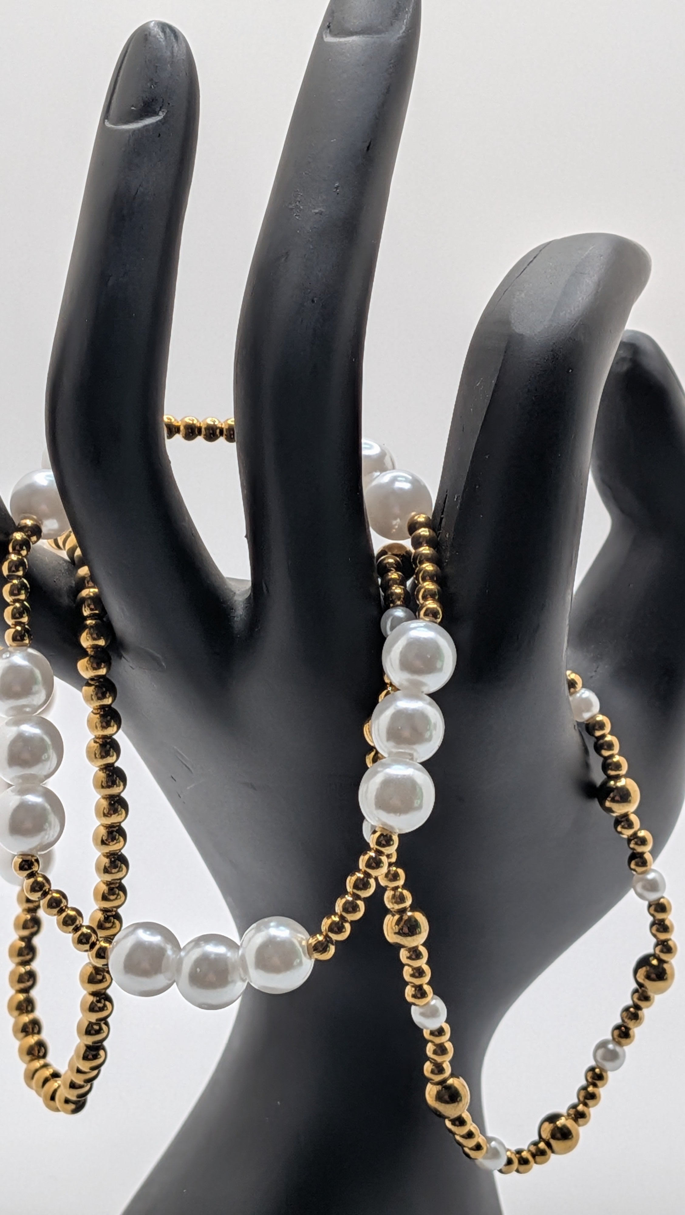 18K Gold-Plated Stainless Steel Stretch Beads