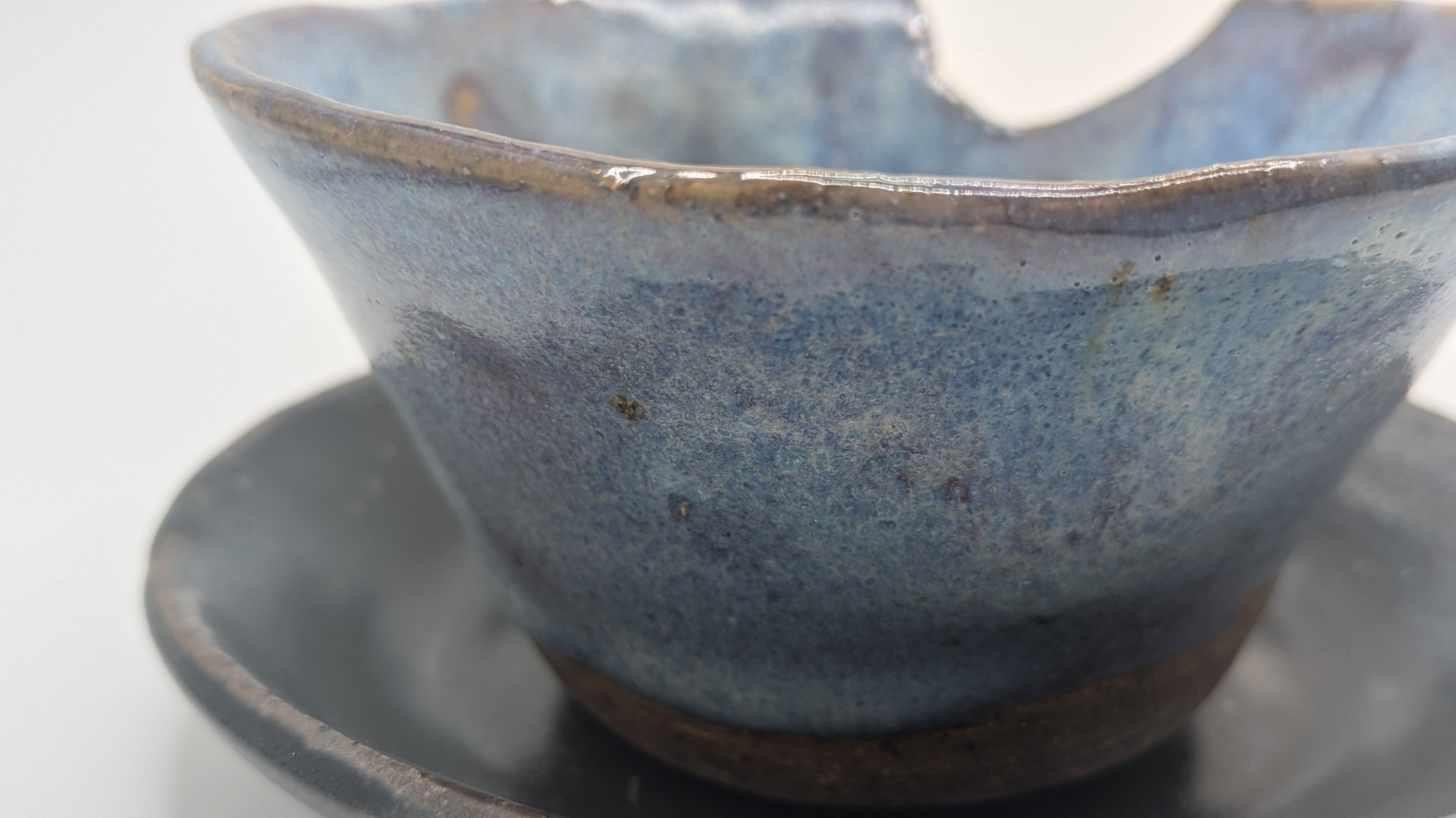Chipped Tea Cup and Plate