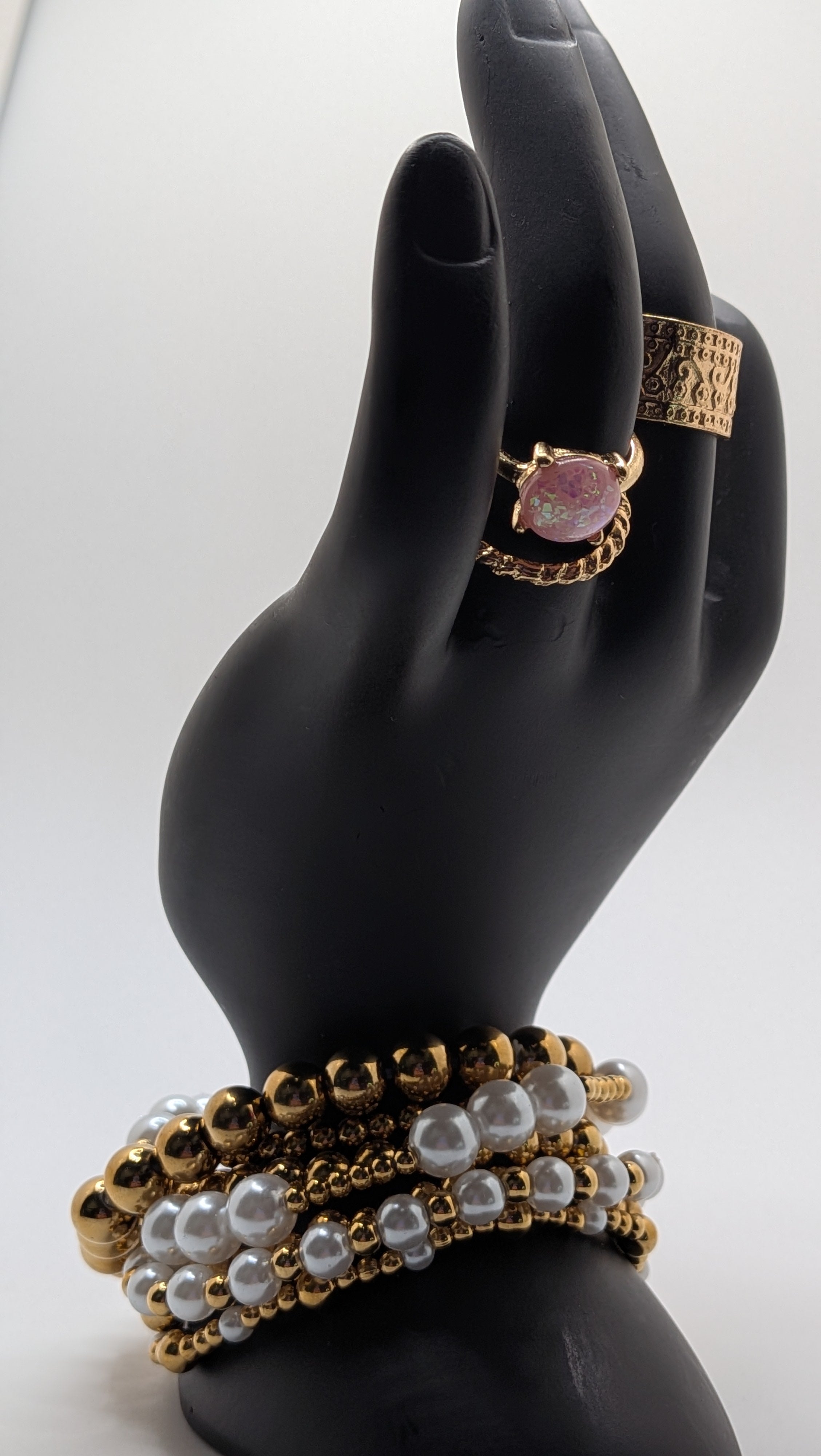 18K Gold-Plated Stainless Steel Stretch Beads